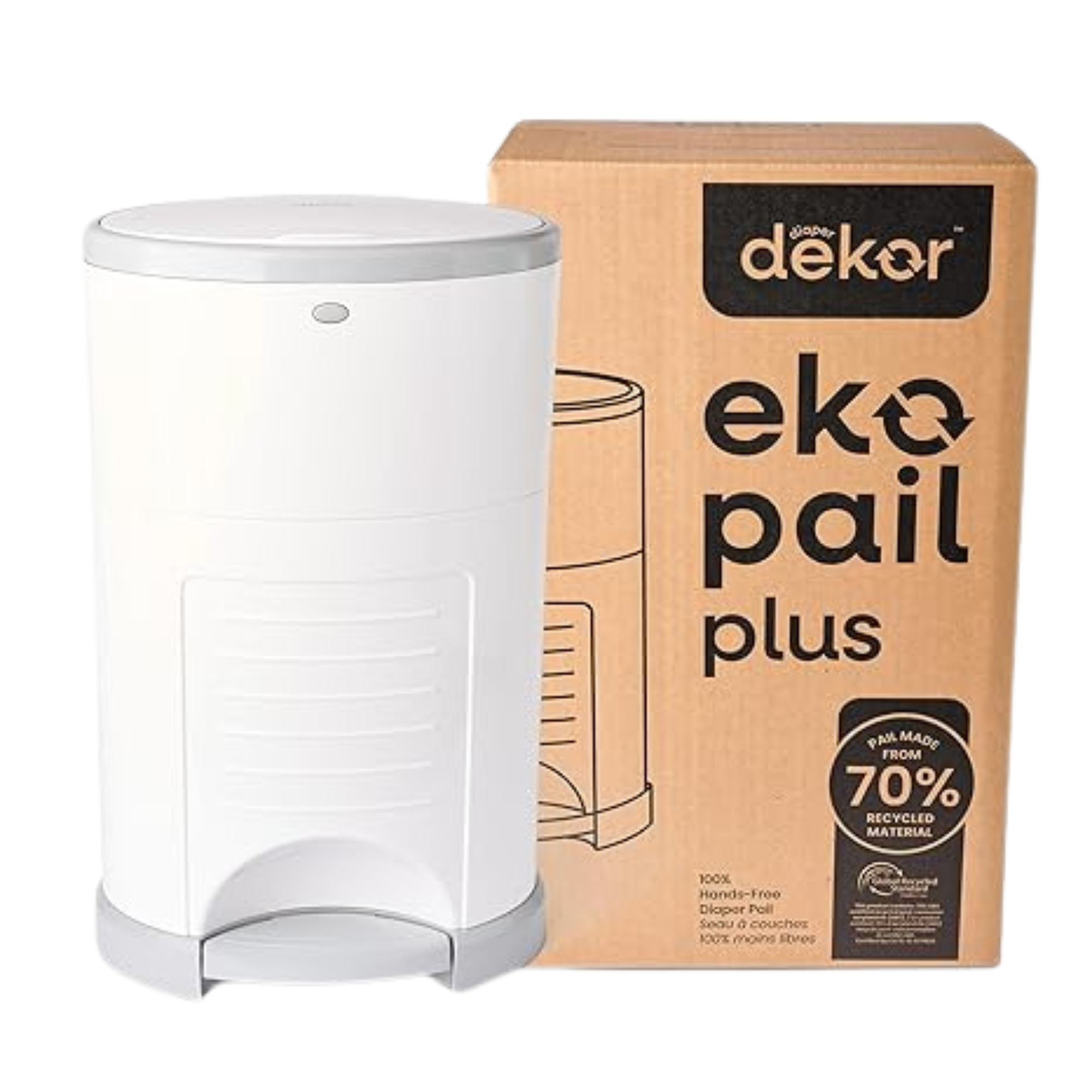 DÉKOR Eko Plus Diaper Pail White