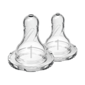 DR. BROWN'S Natural Flow Narrow Baby Bottle Silicone Nipple (2-Pack)