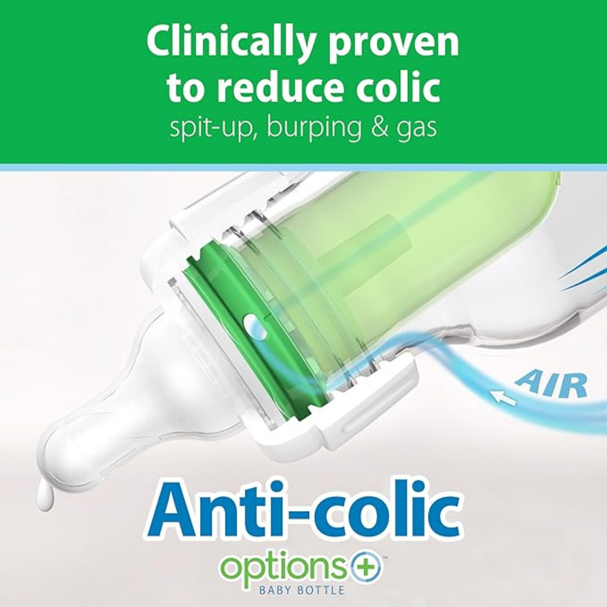 DR. BROWN'S Options+ Glass Narrow Anti-Colic Baby Bottle Gift Set