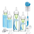 DR. BROWN'S Natural Flow Options+ Anti-colic Glass Narrow Baby Bottles Newborn Starter Set