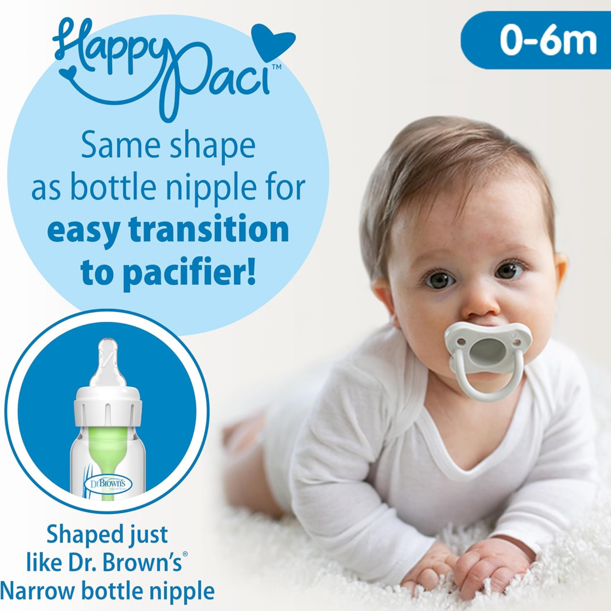 DR. BROWN'S Options+ Glass Narrow Anti-Colic Baby Bottle Gift Set