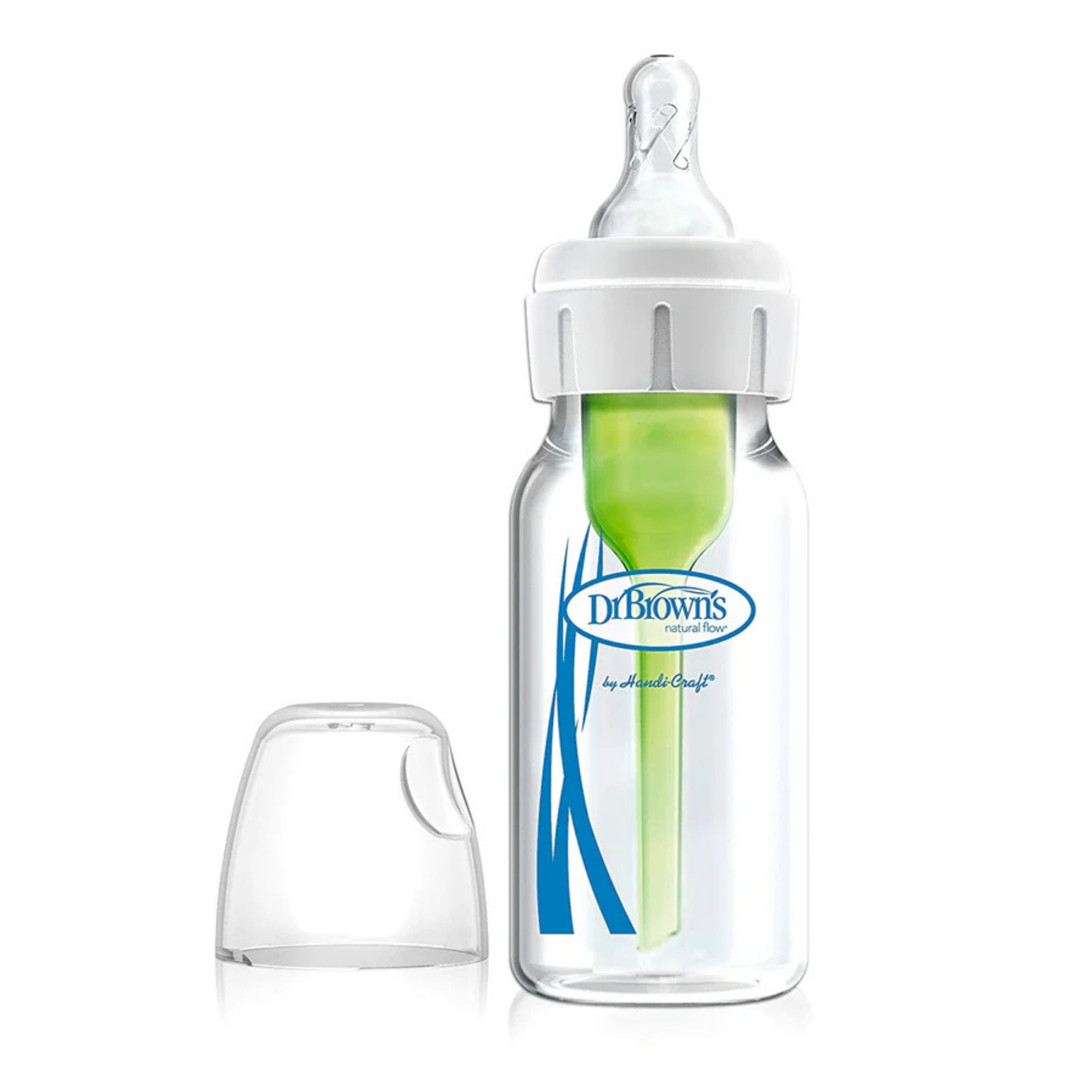 DR. BROWN'S Options+ Glass Narrow Baby Bottle 4oz (2-Pack) Level 1 Slow Nipple