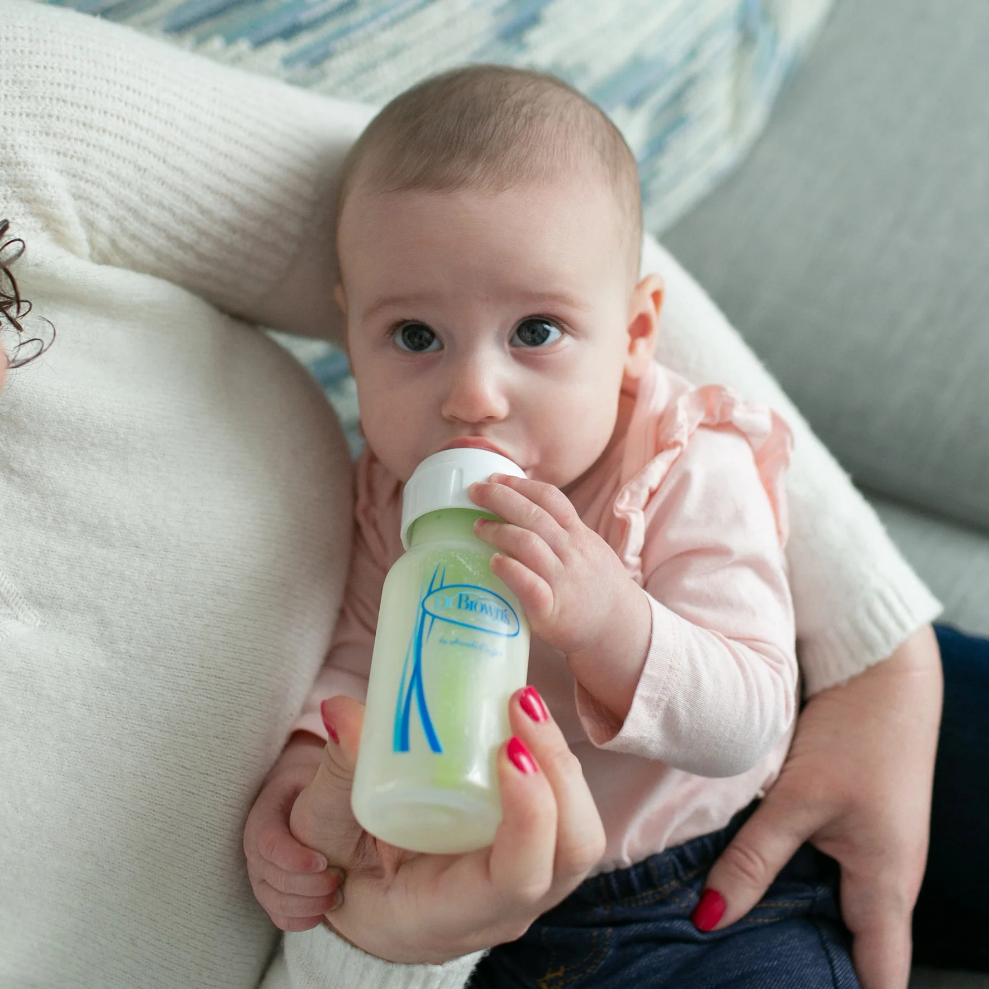 DR. BROWN'S Options+ Glass Narrow Baby Bottle 8oz (1-Pack) Level 1 Slow Nipple