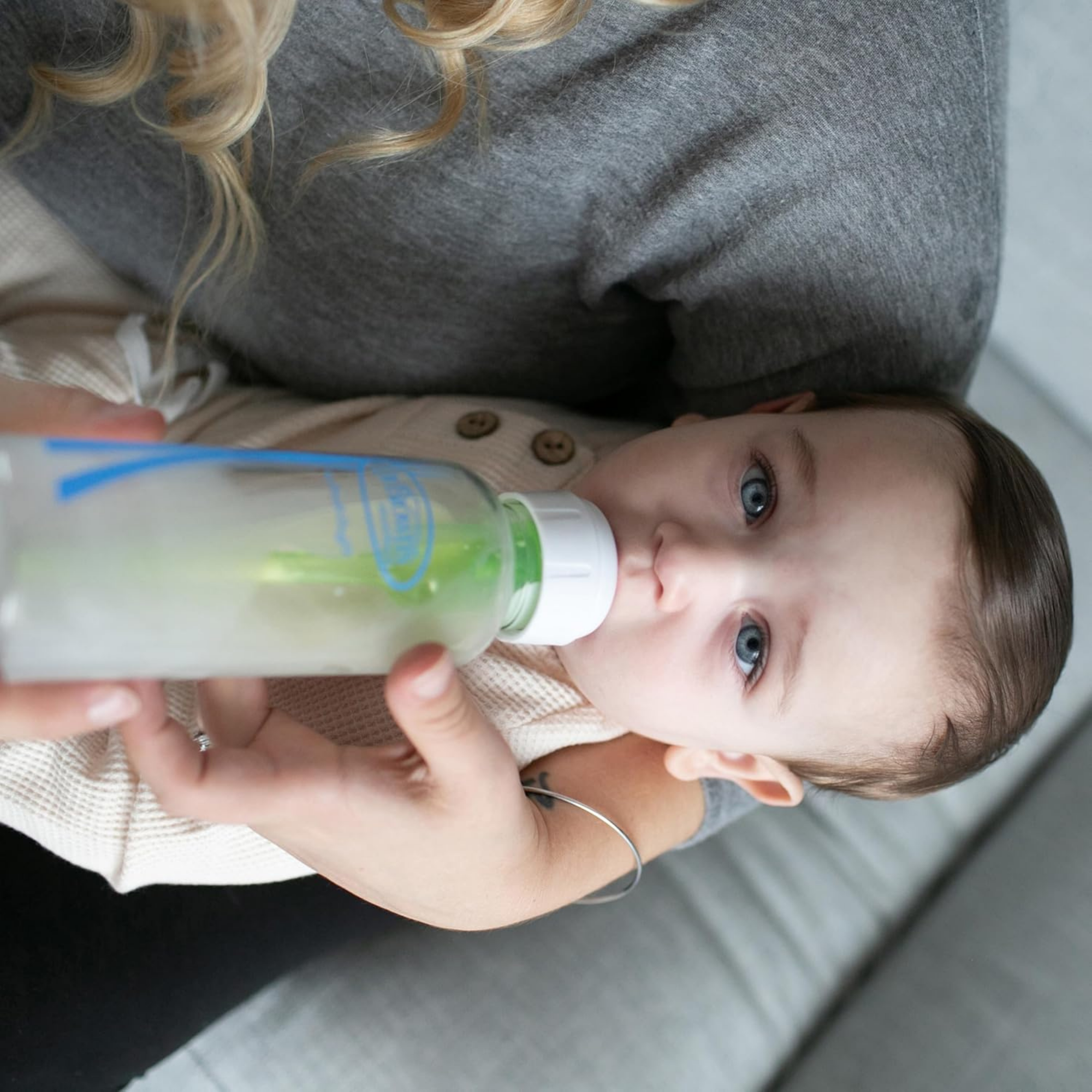 DR. BROWN'S Options+ Glass Narrow Baby Bottle 8oz (1-Pack) Level 1 Slow Nipple