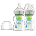 DR. BROWN'S Options+ Glass Wide Baby Bottle 5oz (2-Pack) Level 1 Slow Nipple