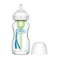 DR. BROWN'S Options+ Glass Wide Baby Bottle 9oz (1-Pack) Level 1 Slow Nipple