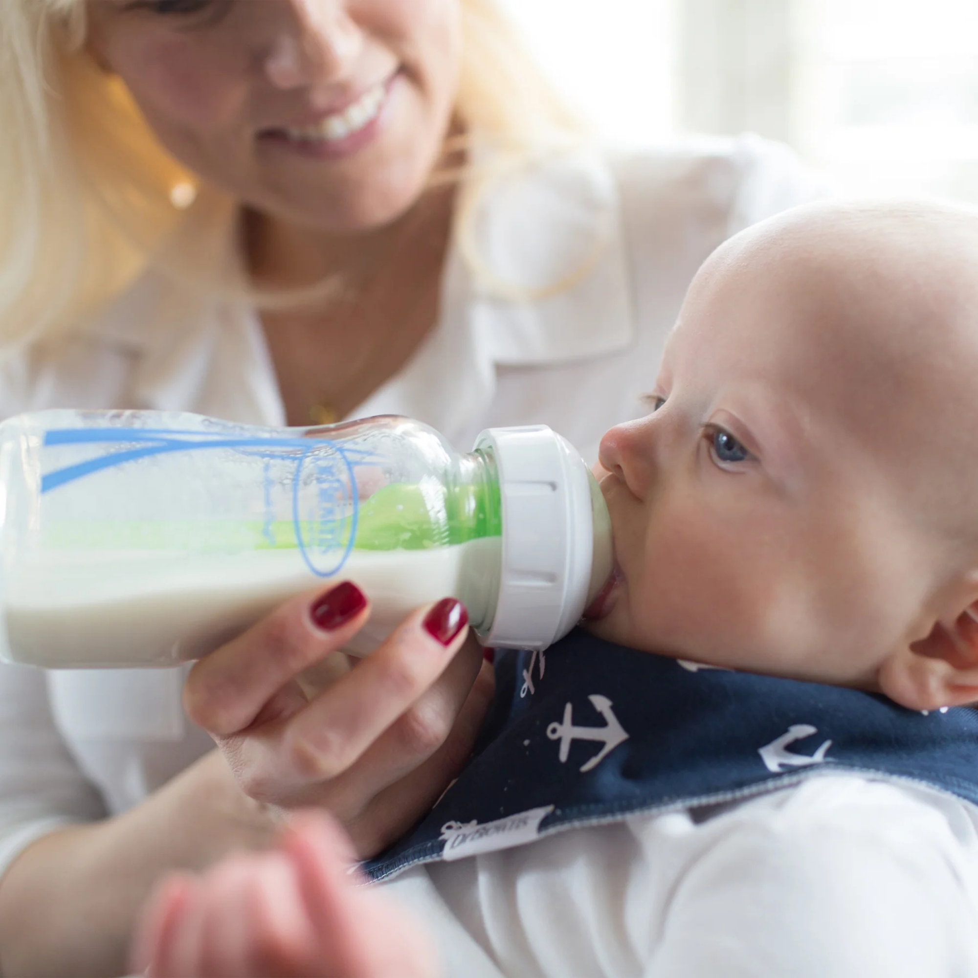 DR. BROWN'S Options+ Glass Wide Baby Bottle 9oz (1-Pack) Level 1 Slow Nipple