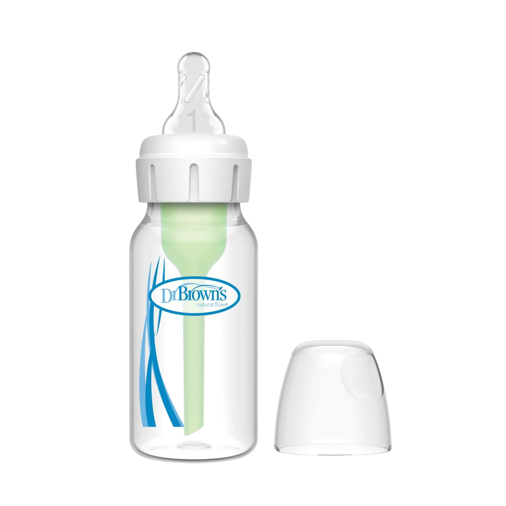 DR. BROWN'S Options+ Narrow Baby Bottle 4oz (1-Pack) Level 1 Slow Nipple