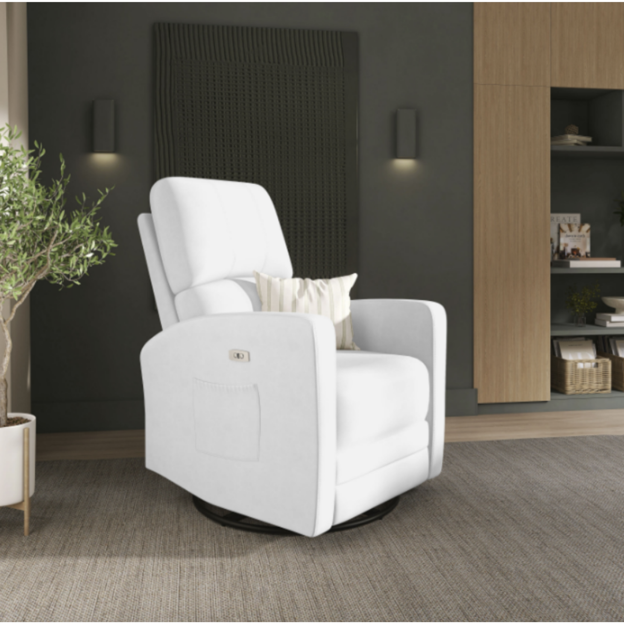 DREAM ON ME Habana Fauteuil inclinable pivotant et électrique avec repose-pieds