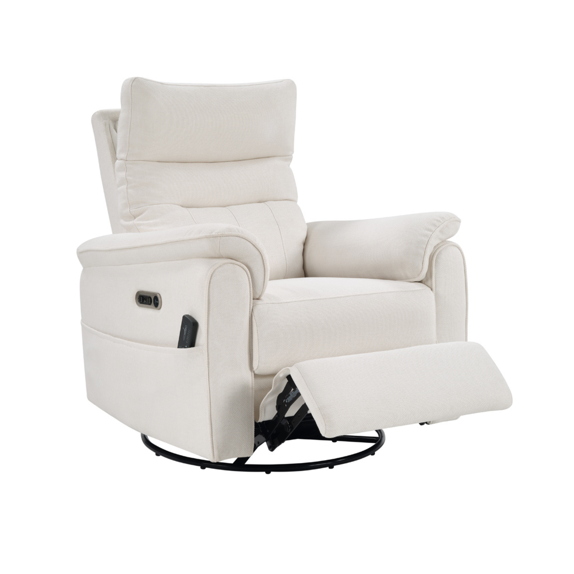 DREAM ON ME Halifax Electric Swivel Glider & Recliner with Massage