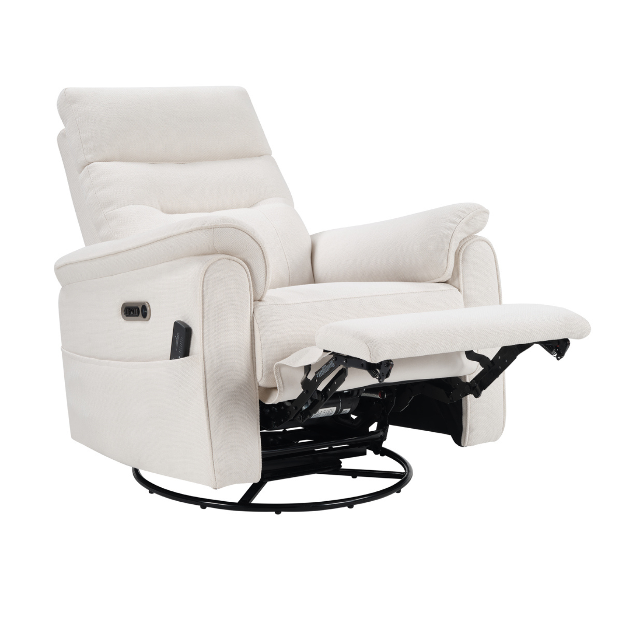 DREAM ON ME Halifax Electric Swivel Glider & Recliner with Massage