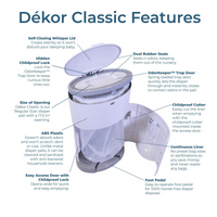 Thumbnail for Dékor Classic Diaper Pail White