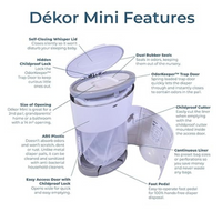 Thumbnail for Dékor Mini Diaper Pail White