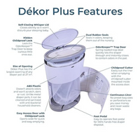 Thumbnail for Dékor Plus Diaper Pail White