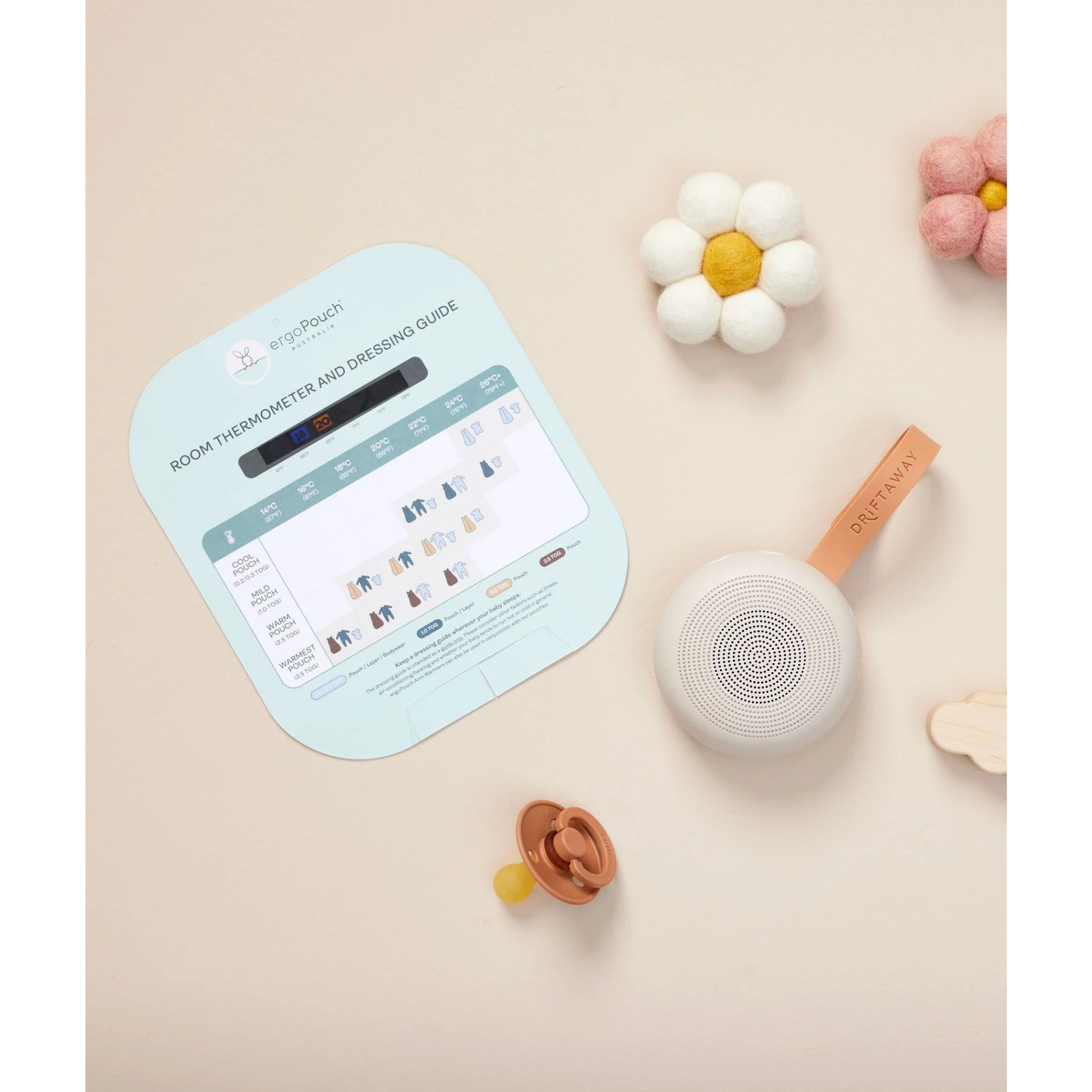 ERGOPOUCH Drift Away White Noise Machine - Taupe