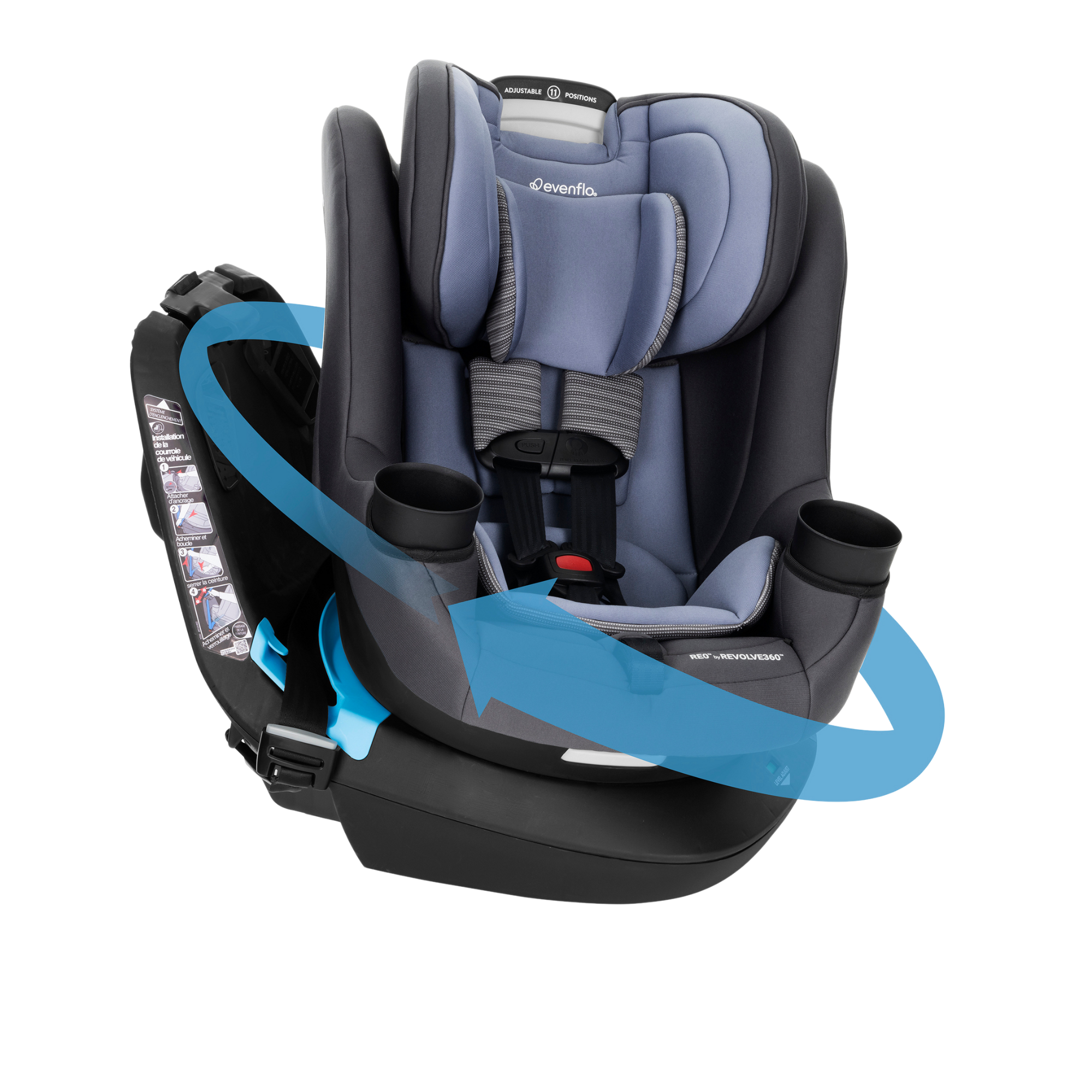 EVENFLO REO by Revolve360 Rotational Convertible Car Seat - Brookline