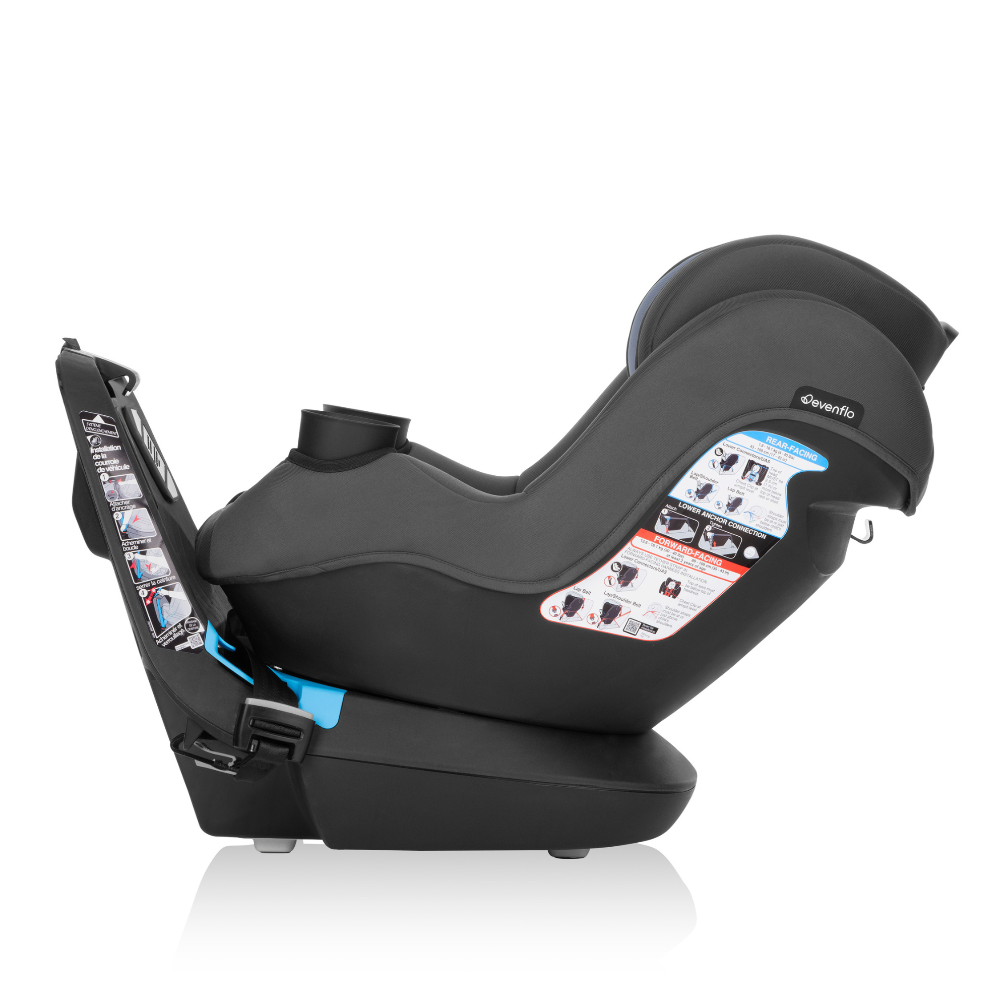 EVENFLO REO by Revolve360 Rotational Convertible Car Seat - Brookline