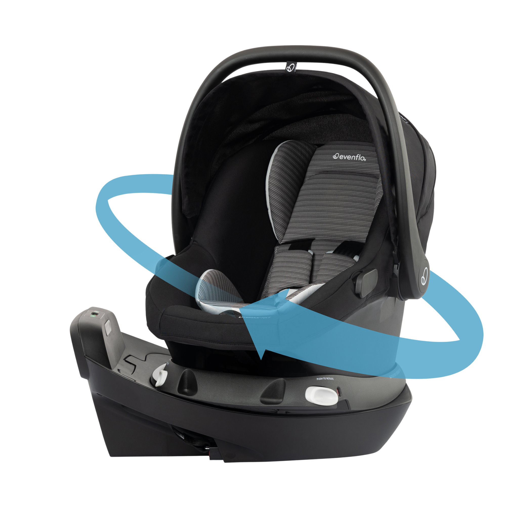 EVENFLO Revolve180 LiteMax Rotational Infant Car Seat - Cinder Grey