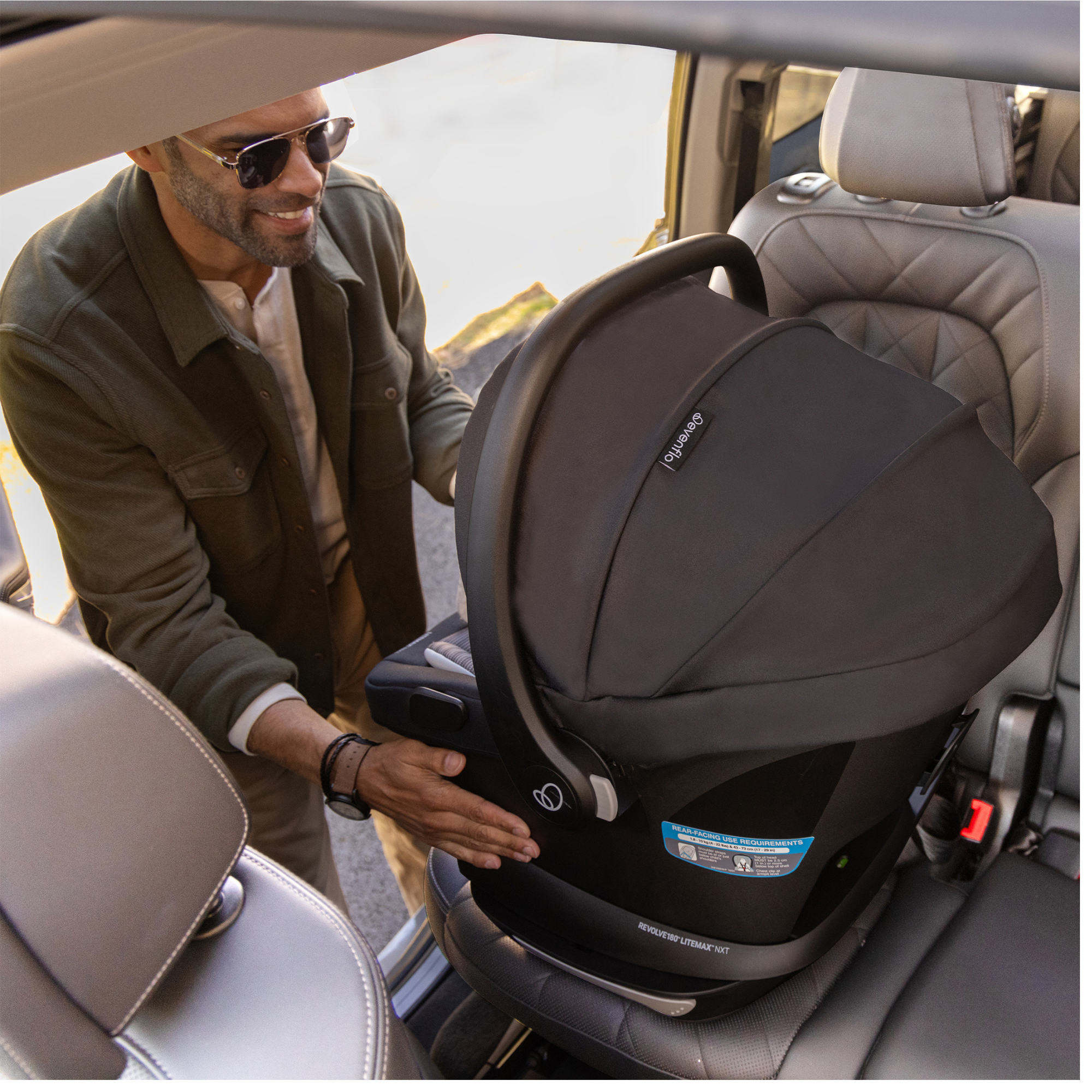 EVENFLO Revolve180 LiteMax Rotational Infant Car Seat - Cinder Grey