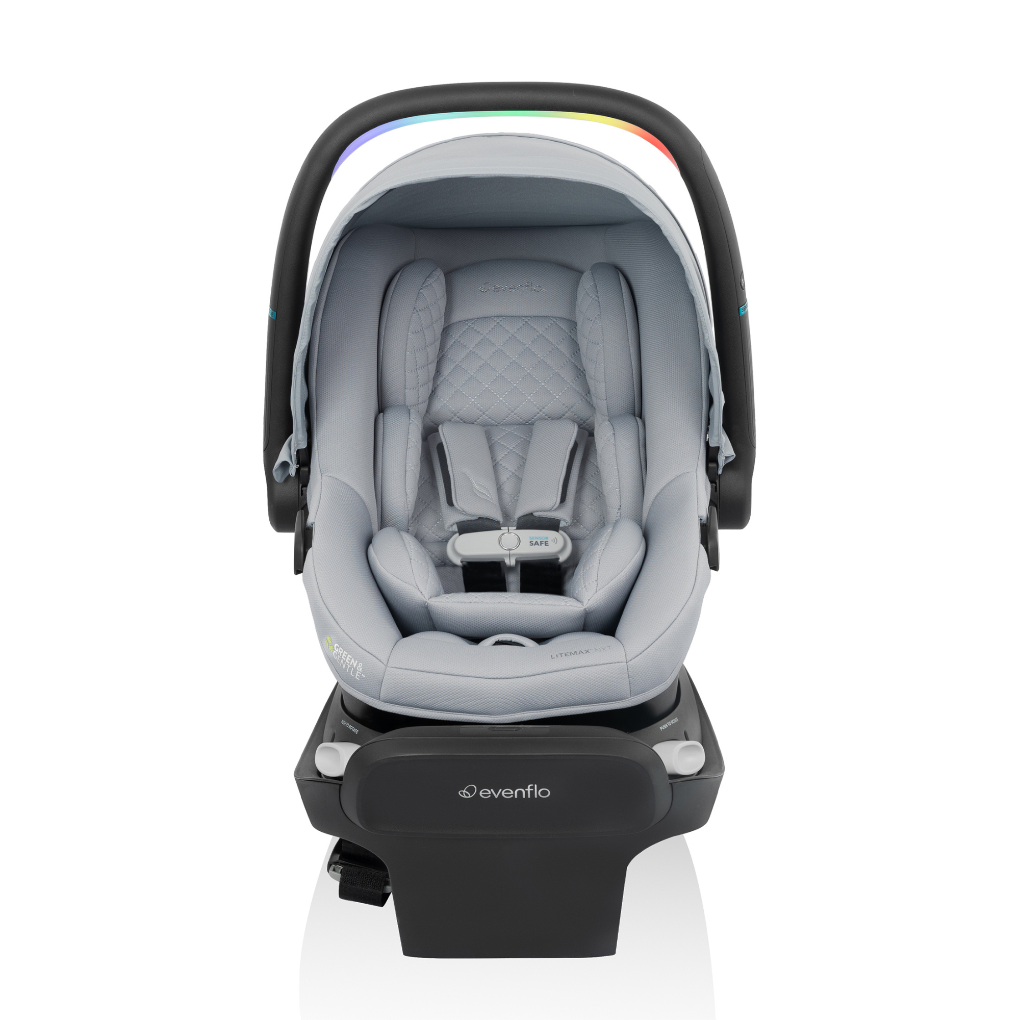 EVENFLO Revolve180 LiteMax Rotational Infant Car Seat with SensorySoothe - Quartz