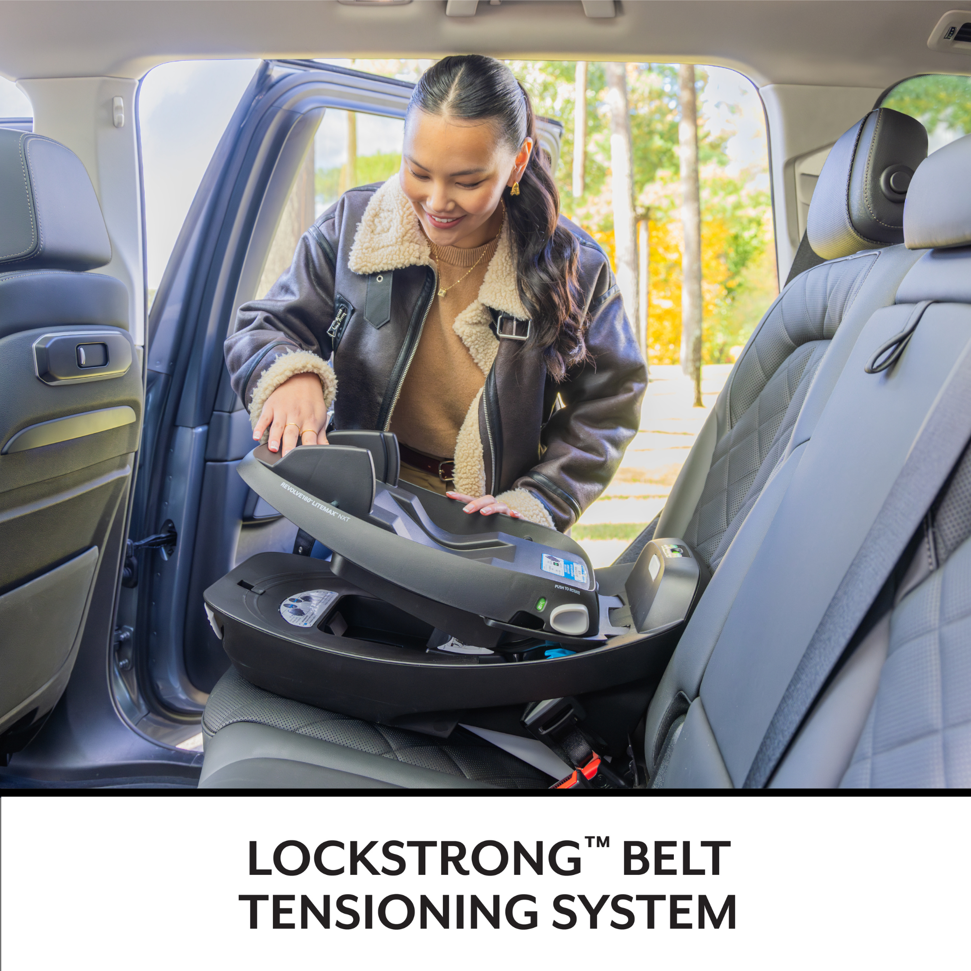 EVENFLO Revolve180 LiteMax Rotational Infant Car Seat with SensorySoothe - Quartz