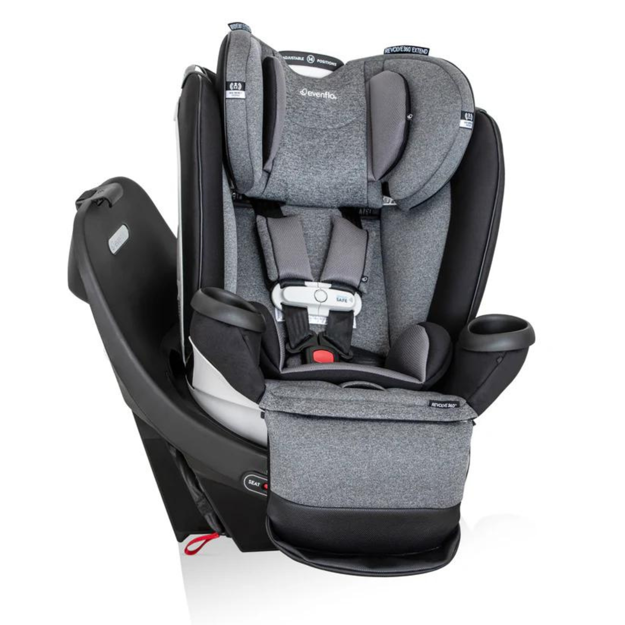 EVENFLO Revolve360 All-in-One Extend Rotational Car Seat with Sensorsafe - Moonstone Grey