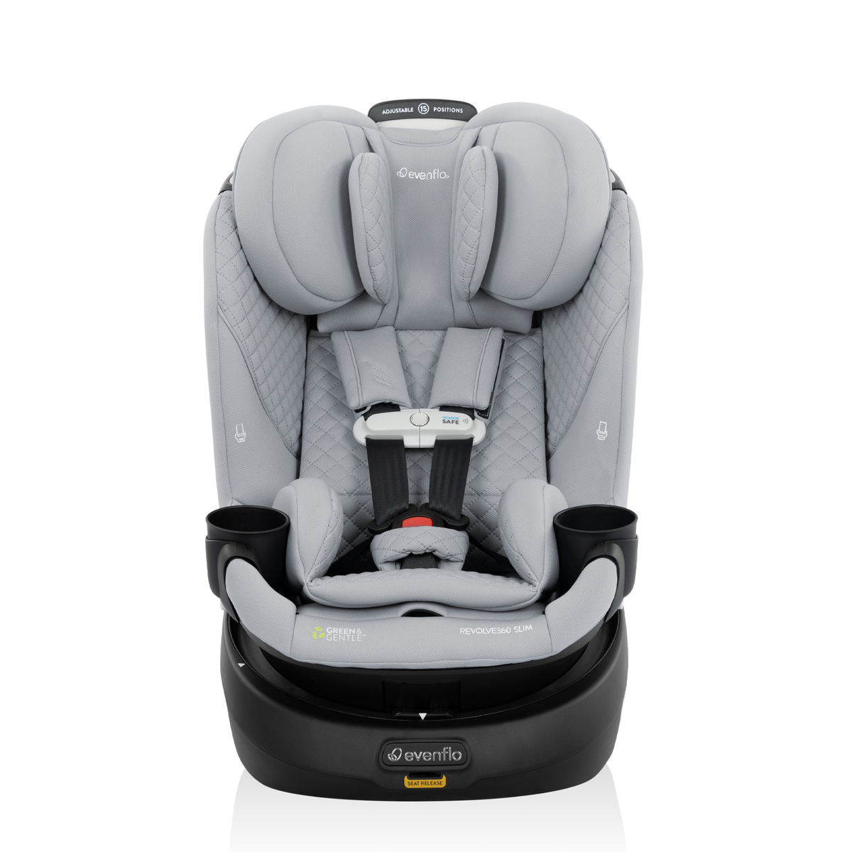 EVENFLO  Revolve360 Extend Rotational All-in-One Car Seat with Green & Gentle Fabric