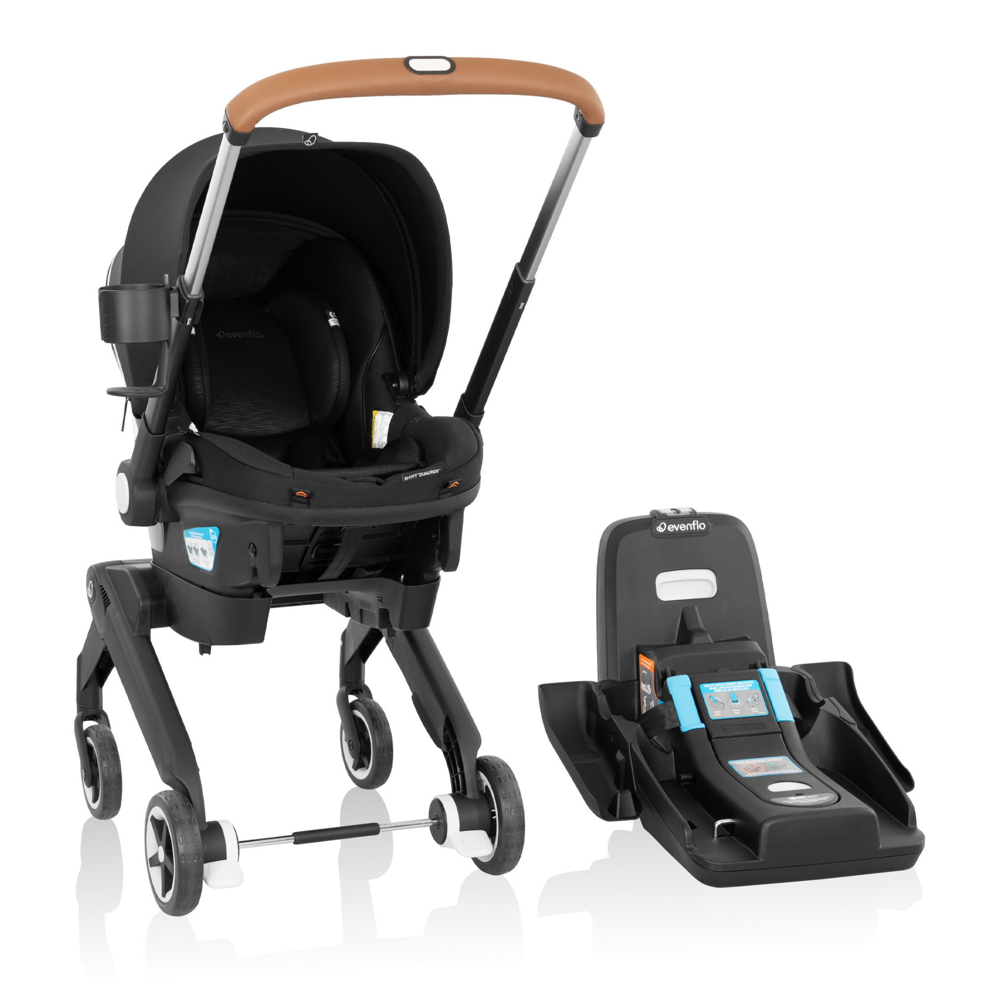 bugaboo car seat and stroller Evenflo Shyft DualRide Infant Car Seat & Stroller