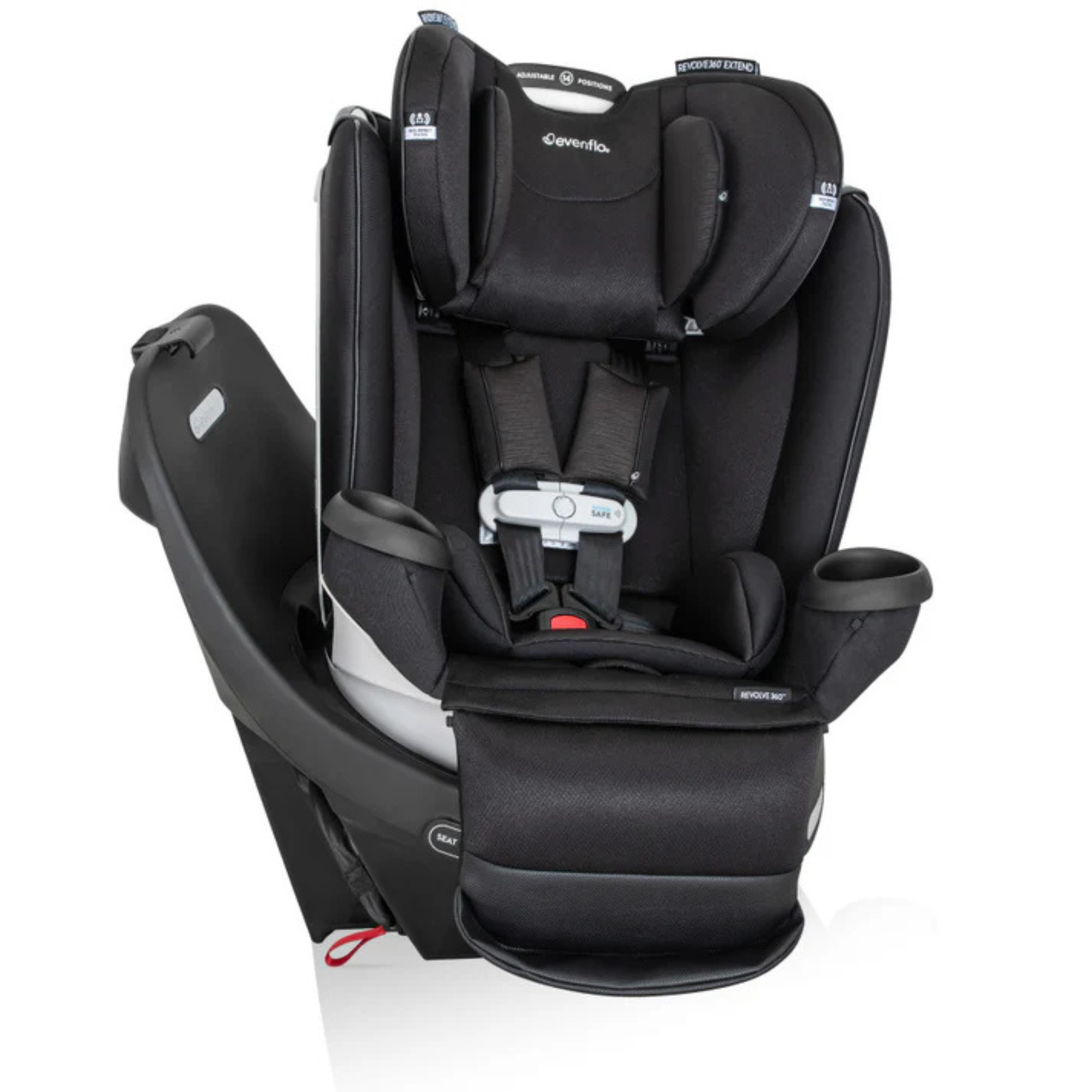 EVENFLO Gold Revolve360 All-in-One Extend Rotational Car Seat with Sensorsafe - Onyx Black