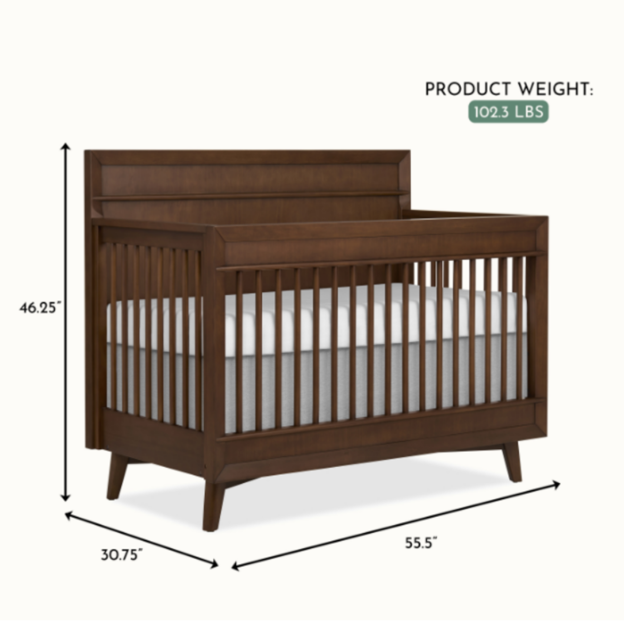 EVOLUR Antilia 4-in-1 Convertible Crib