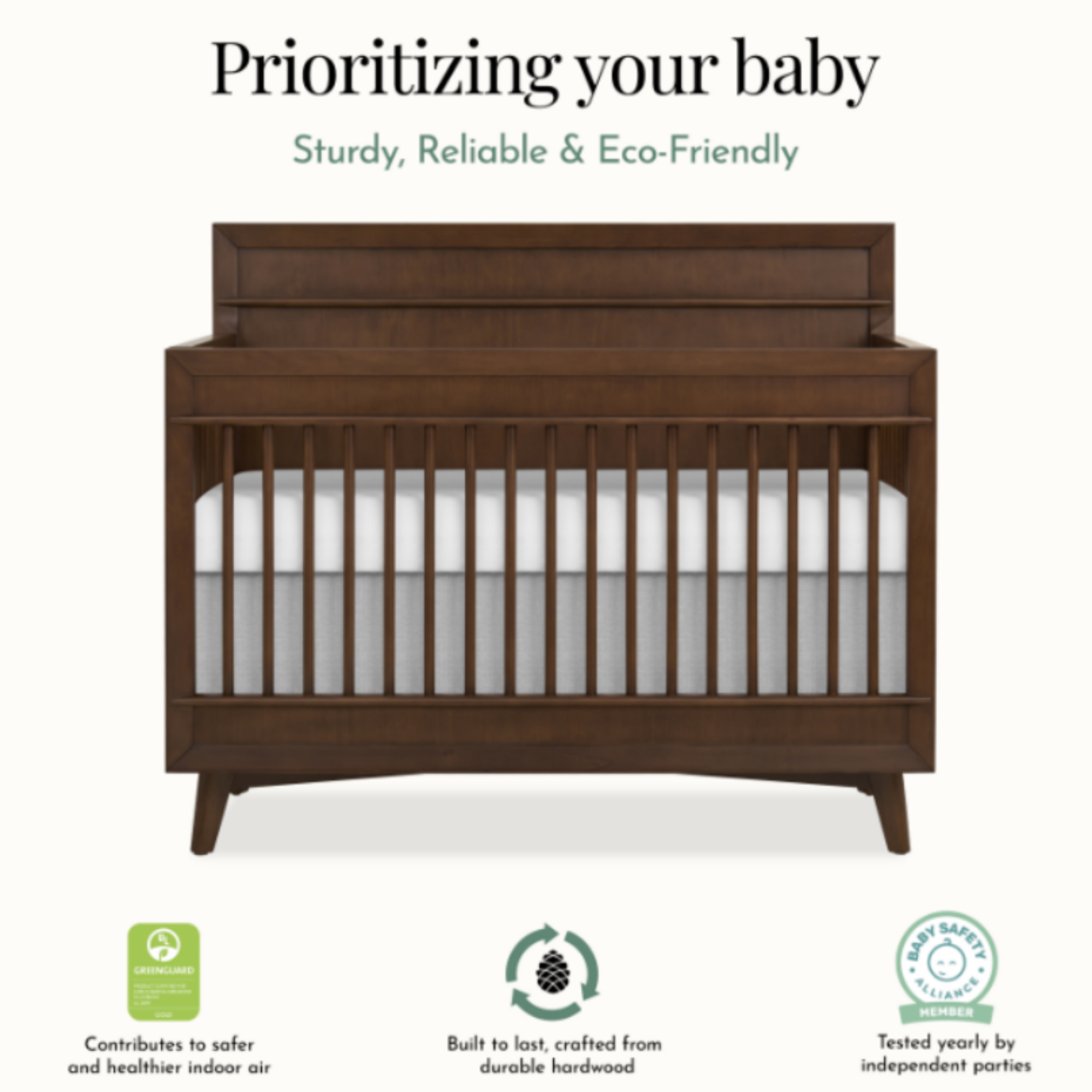 EVOLUR Antilia 4-in-1 Convertible Crib