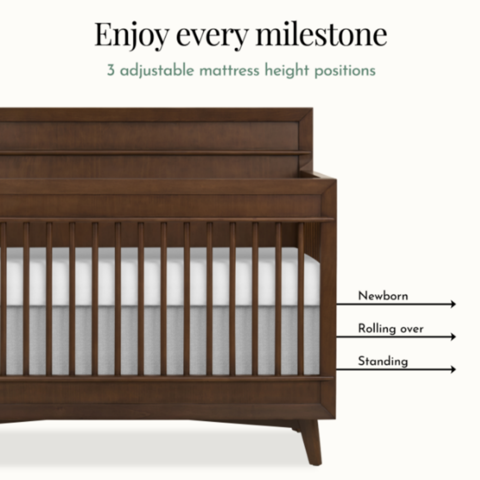 EVOLUR Antilia 4-in-1 Convertible Crib