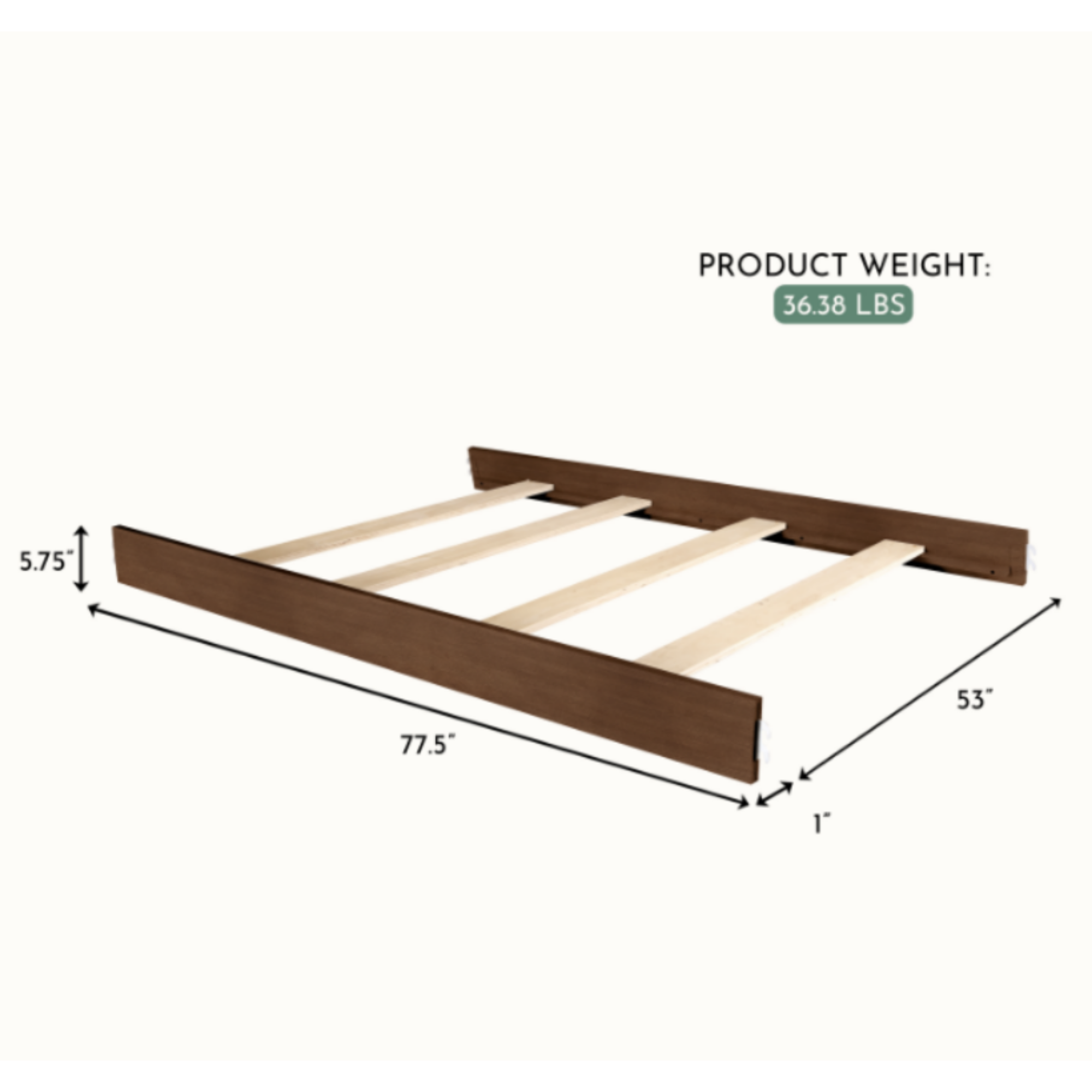 EVOLUR Antilia Full Size Bed Rail