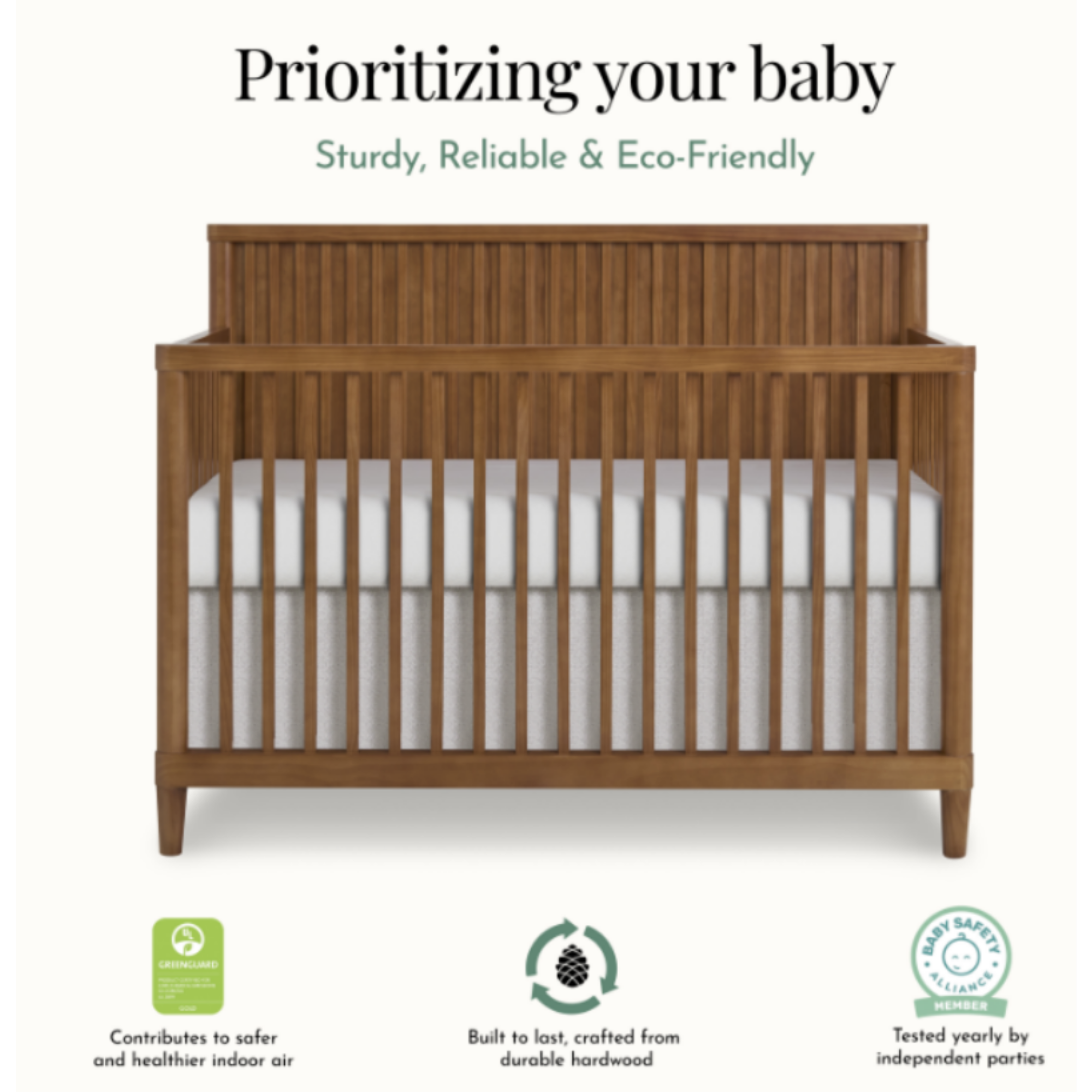 EVOLUR Flynn 5-in-1 Convertible Crib