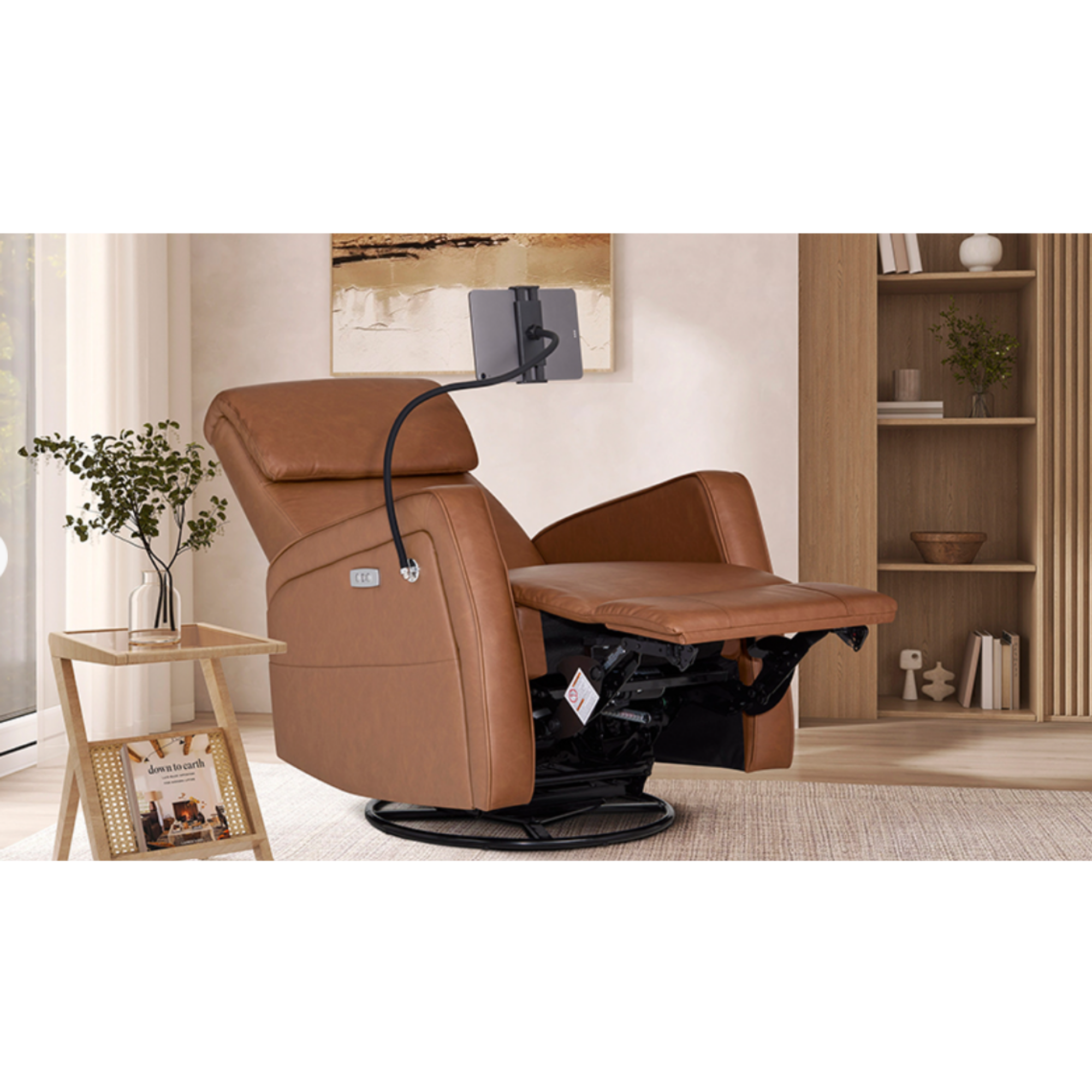 Fauteuil inclinable électrique EVOLUR Maverick avec support pour appareil