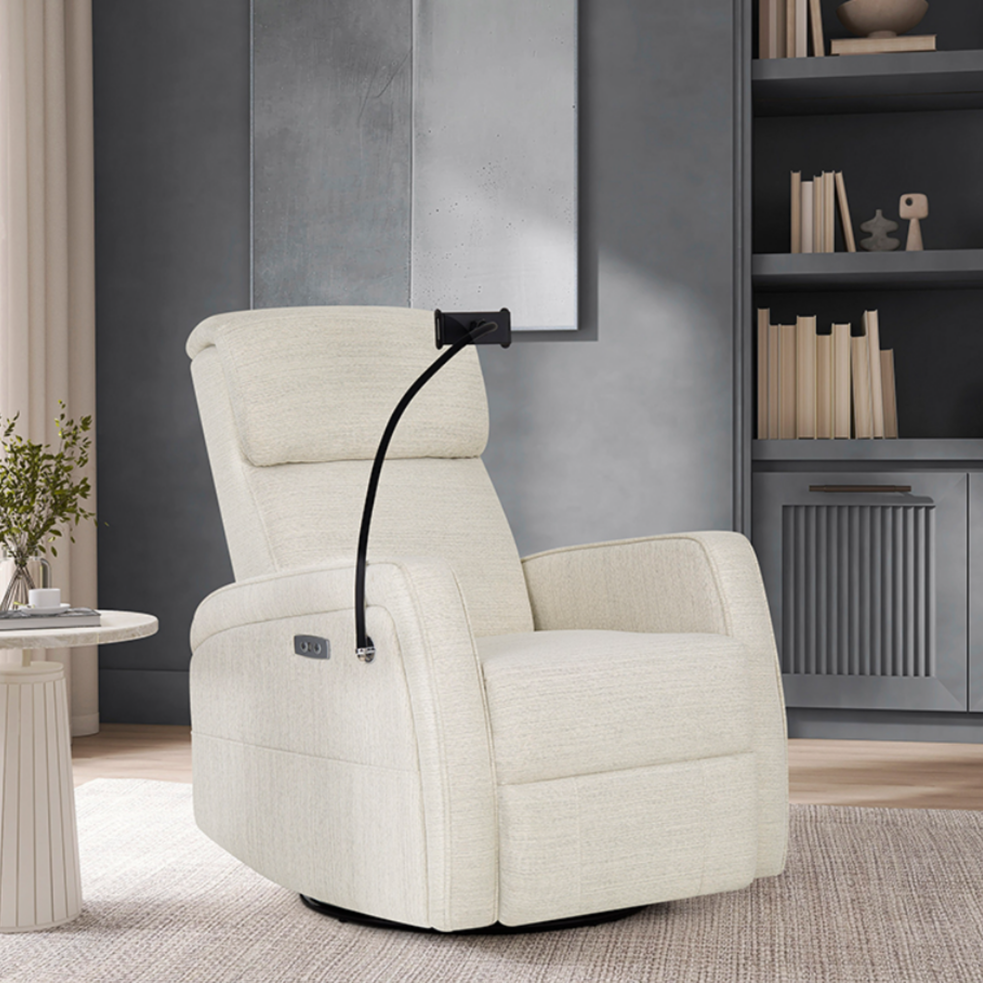 Fauteuil inclinable électrique EVOLUR Maverick avec support pour appareil