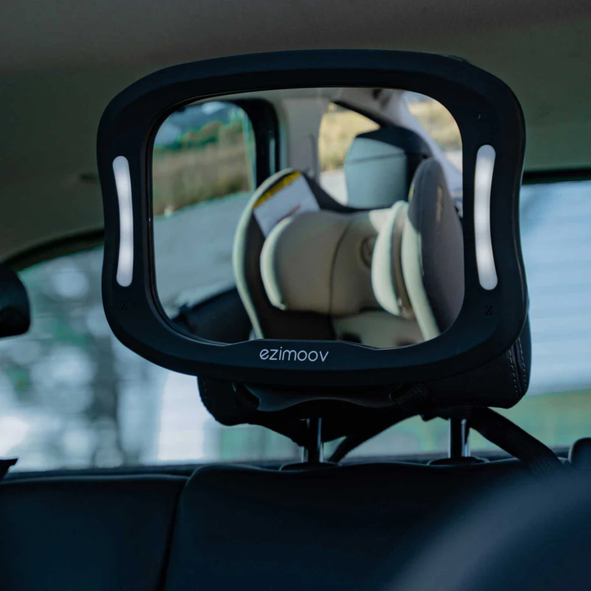 EZIMOOV Baby Car Mirror with LED Light