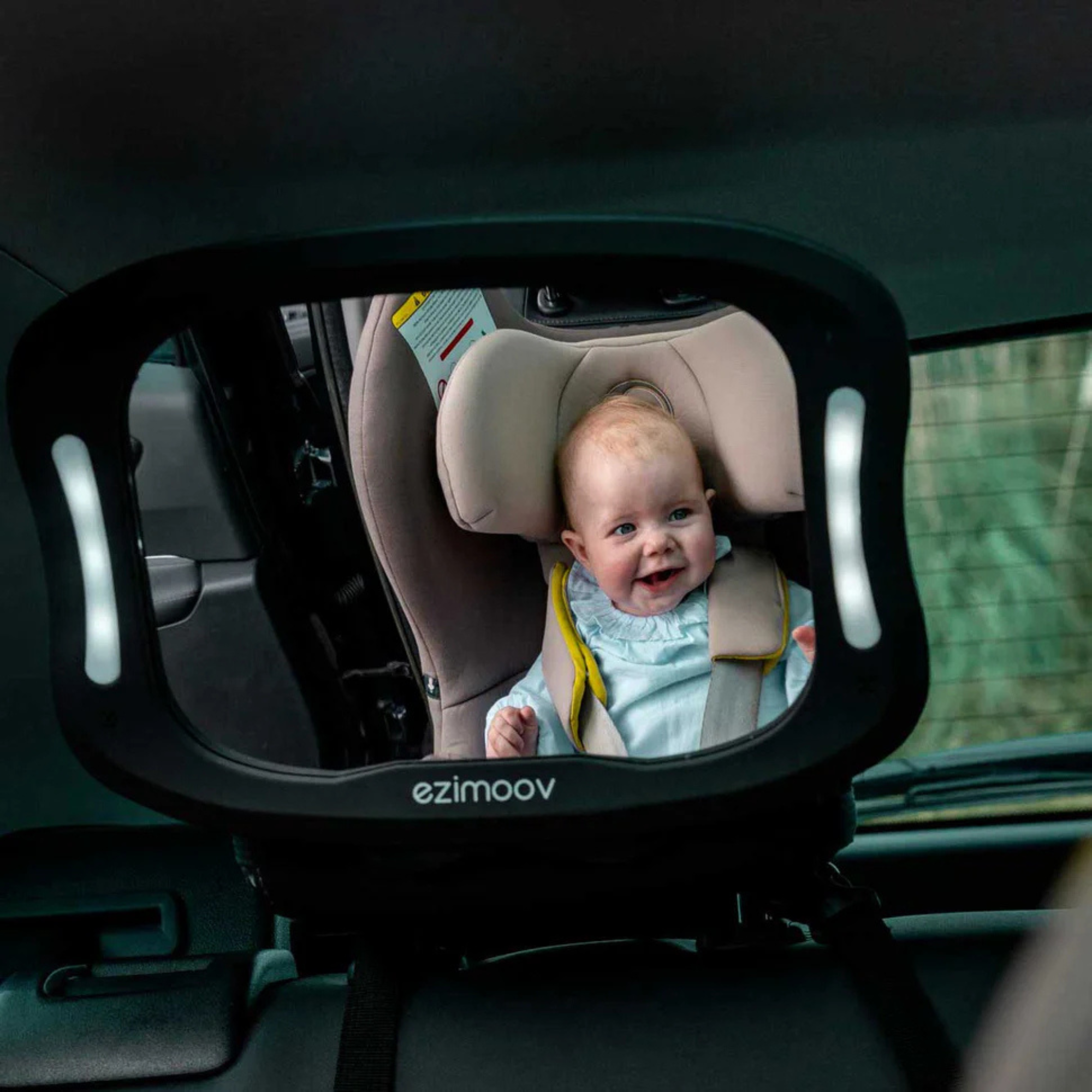 EZIMOOV Baby Car Mirror with LED Light