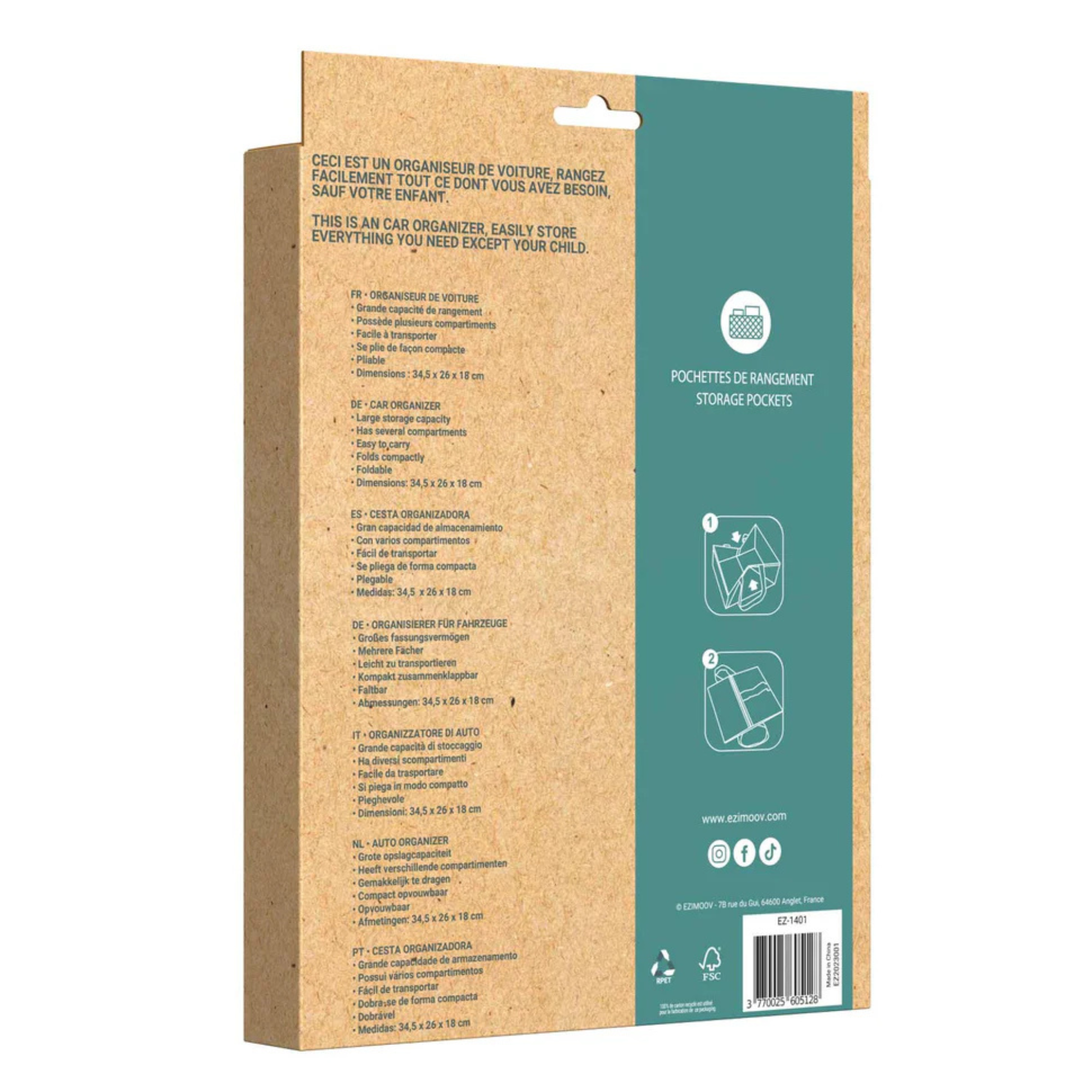 EZIMOOV Car Organizer Bag