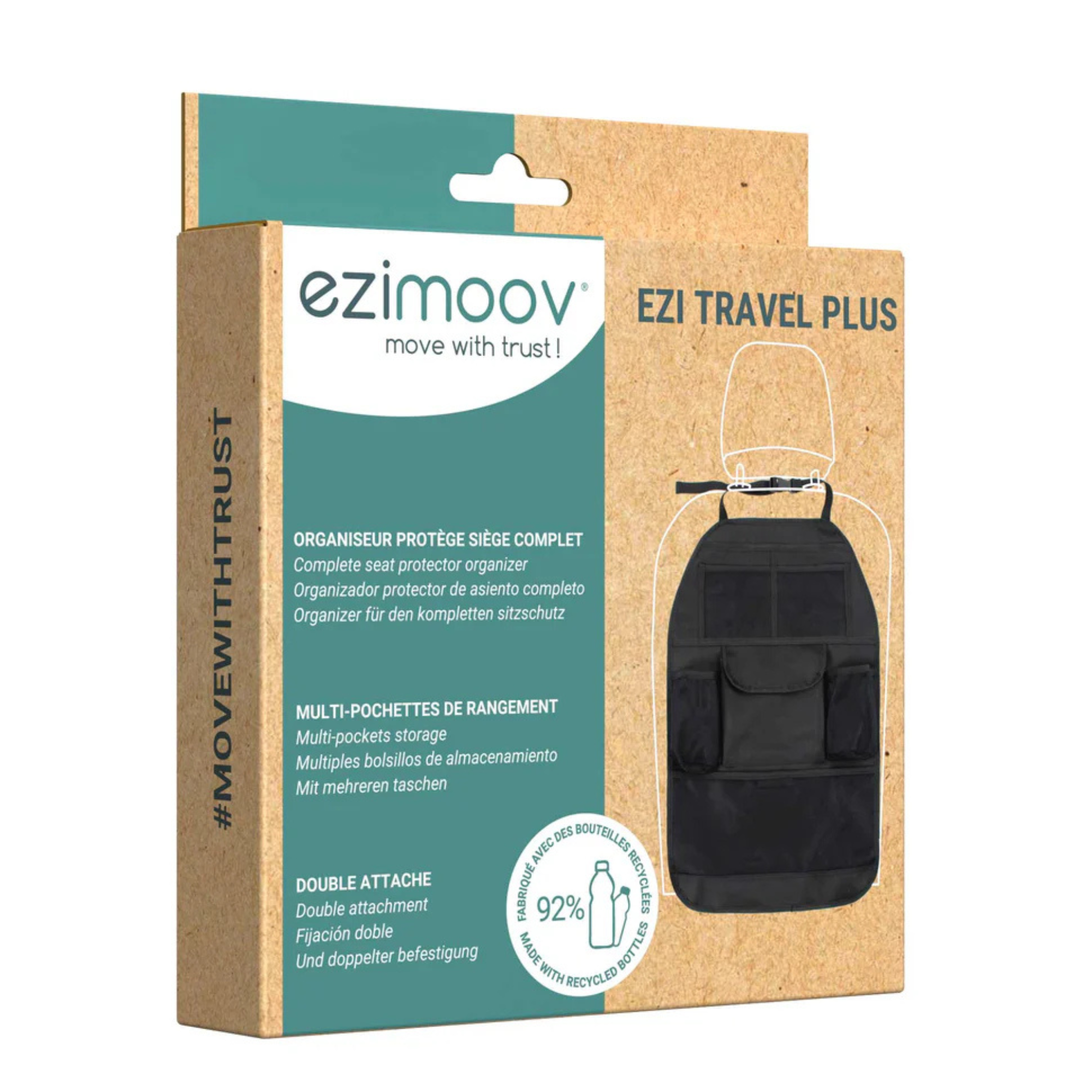 EZIMOOV Car Seat Organizer & Protector XL