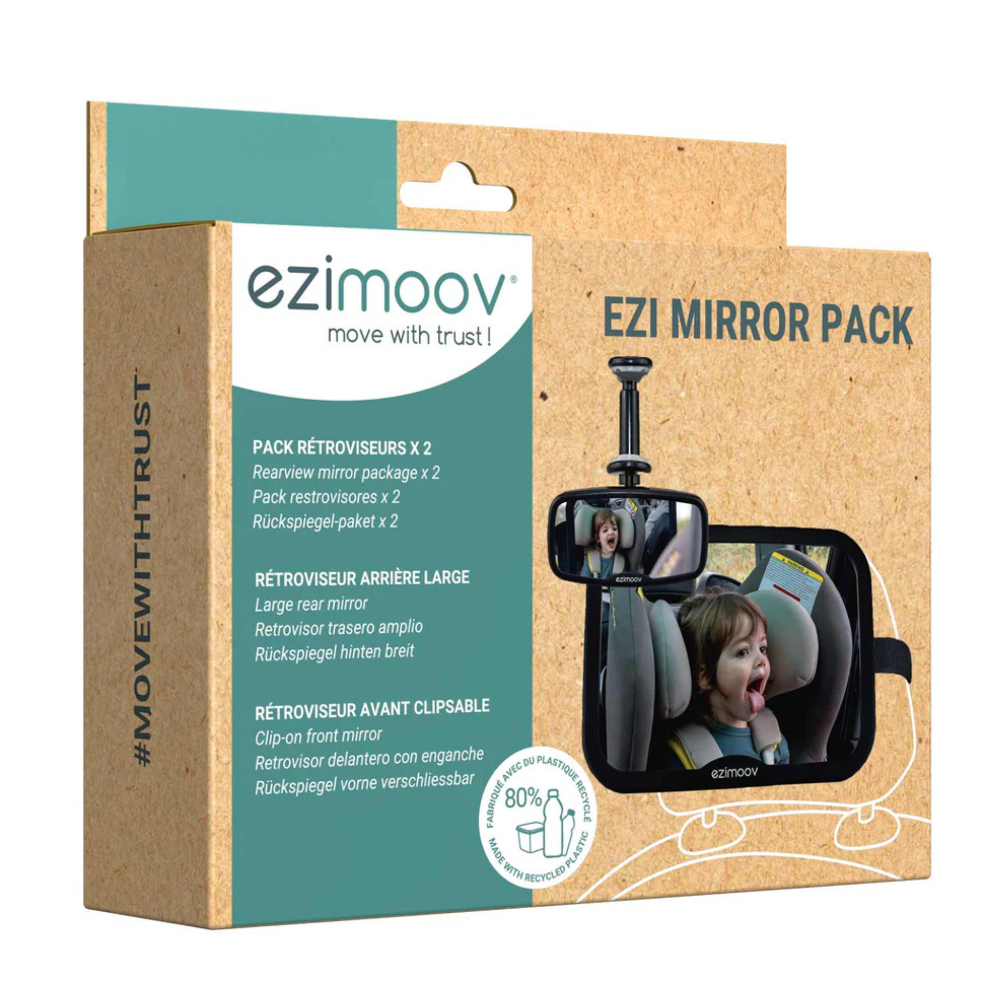 EZIMOOV Ezi Mirror Pack - Rear-view mirror + Car seat mirror