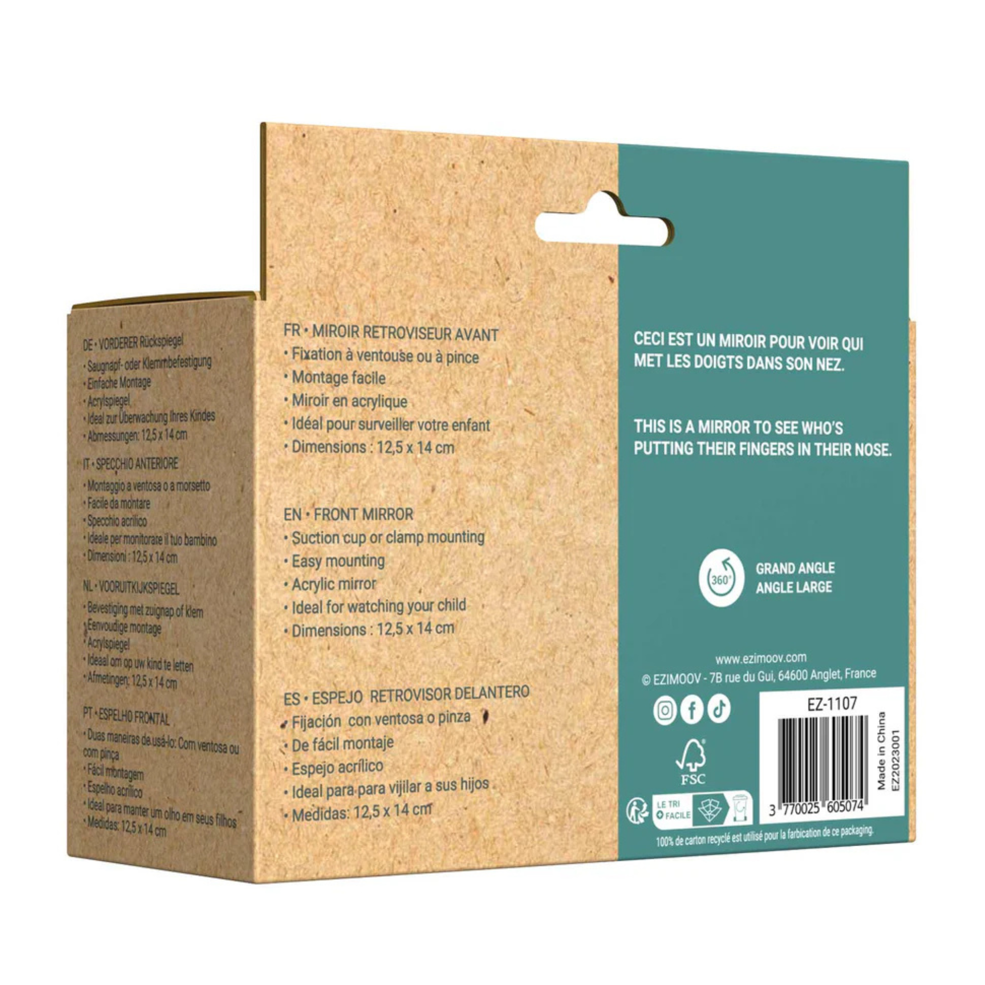 EZIMOOV Front Rear View Mirror