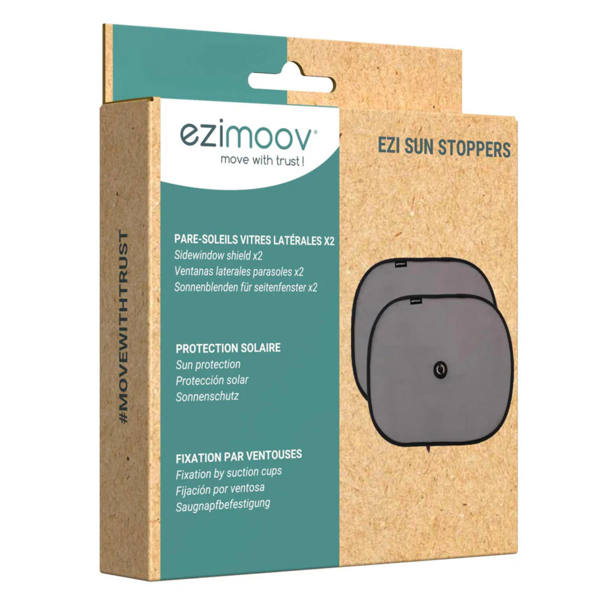 EZIMOOV Sun Shade Suction Cup Window (2-Pack)
