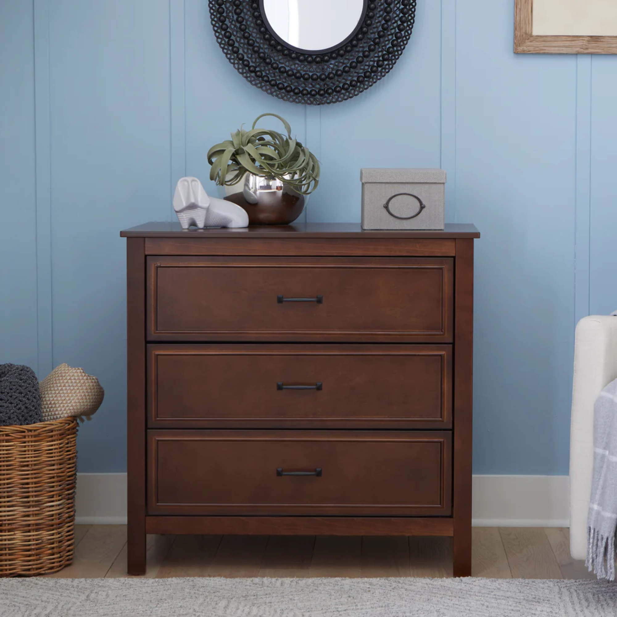 davinci charlie 3-drawer dresser in grey DaVinci Charlie 3-Drawer Dresser, Gray