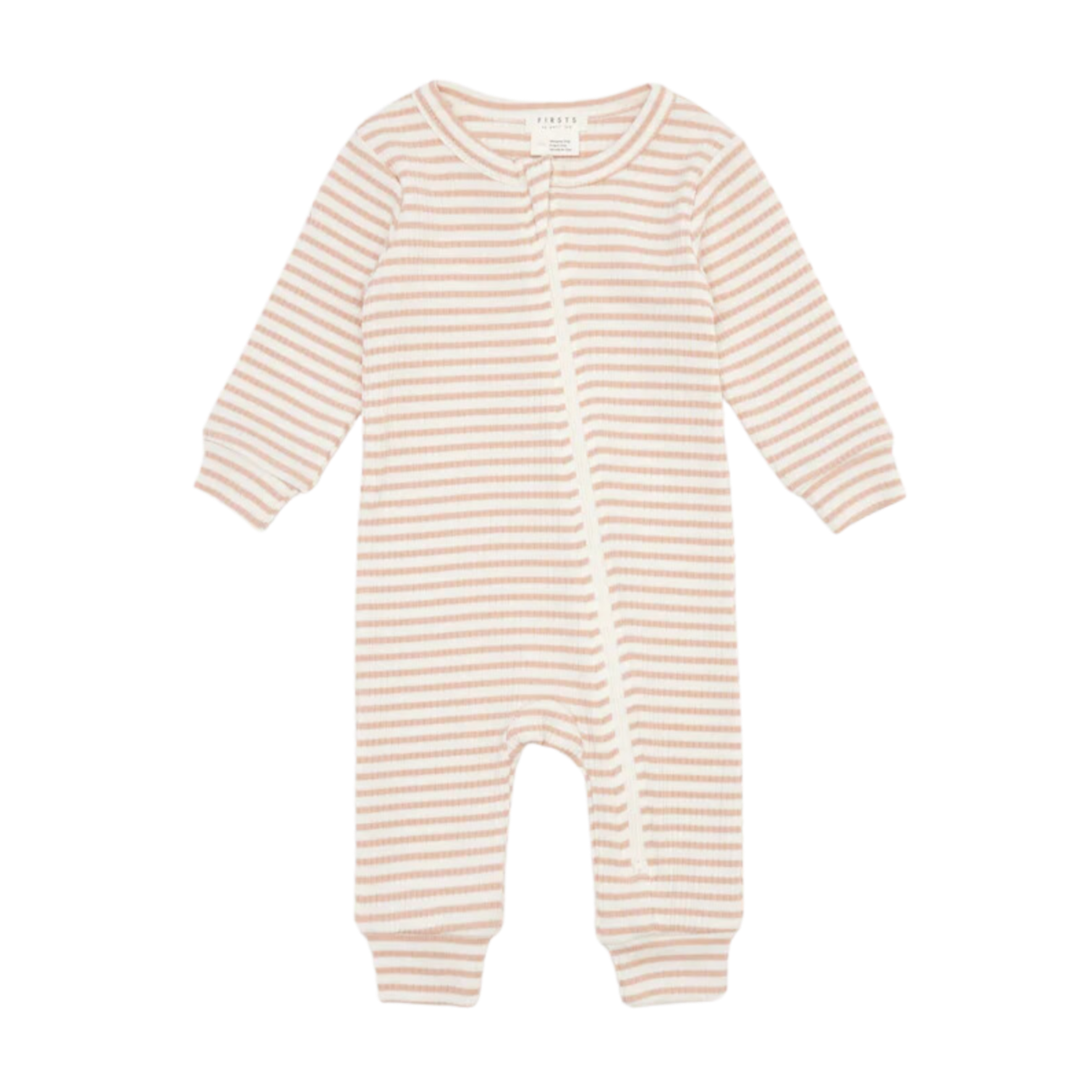 FIRSTS Rose Dust Striped Modal Ribbed Sleeper