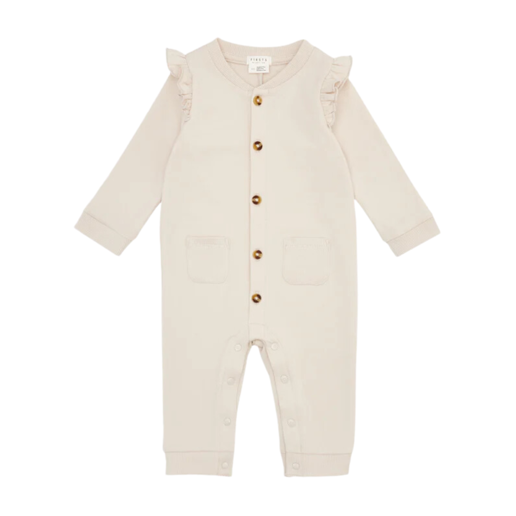 FIRSTS Crème Ruffled Playsuit