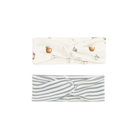 Thumbnail for FIRSTS Apples/Slate Striped Headbands (2 Pk)