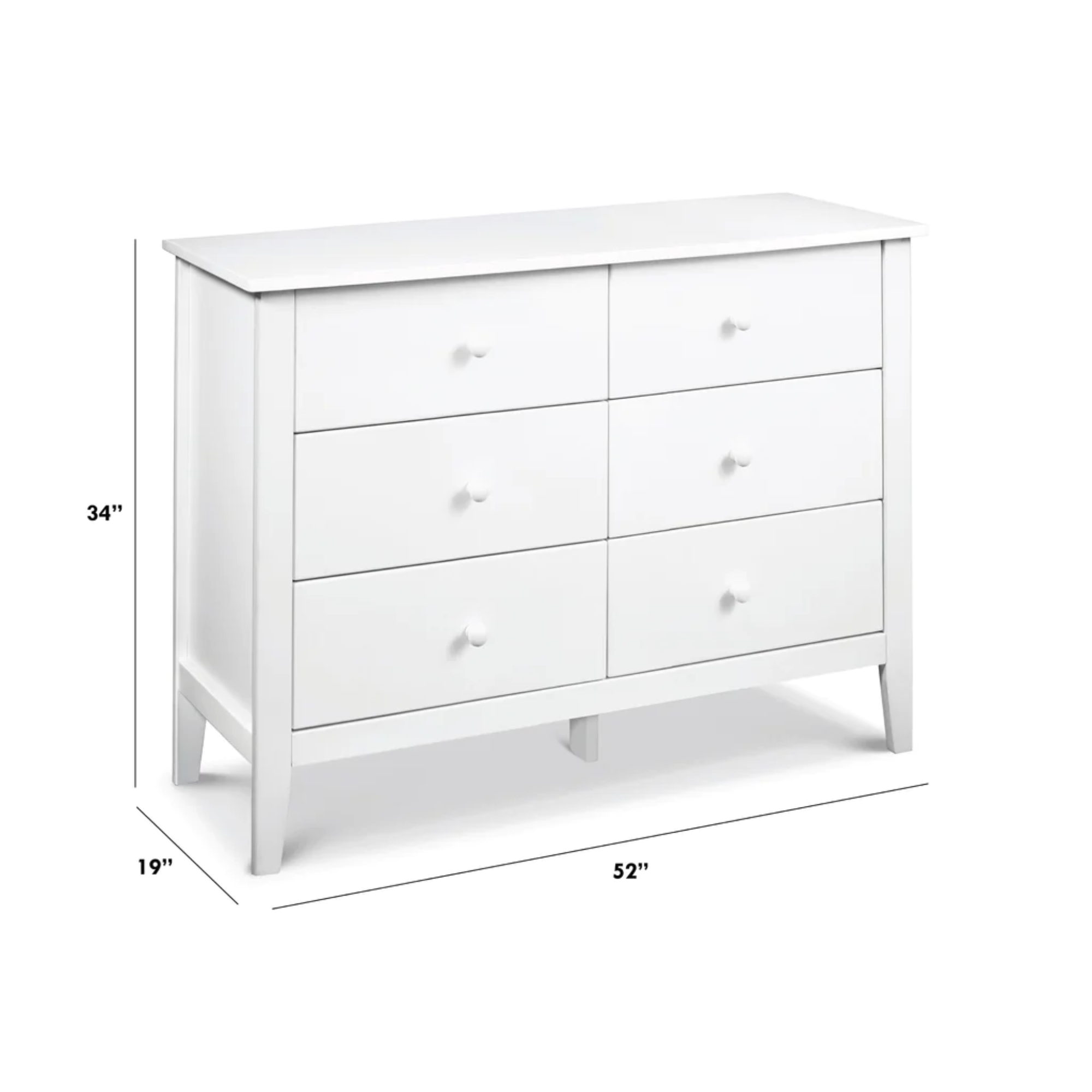 Commode double à 6 tiroirs Morgan de CARTERS par DAVINCI