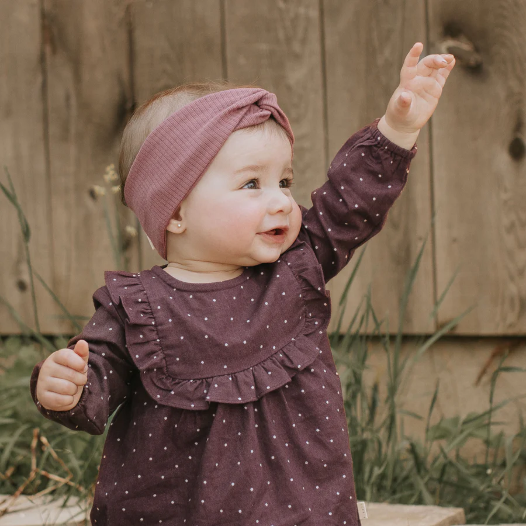 FIRSTS Crème Dots Flannel Dress Set
