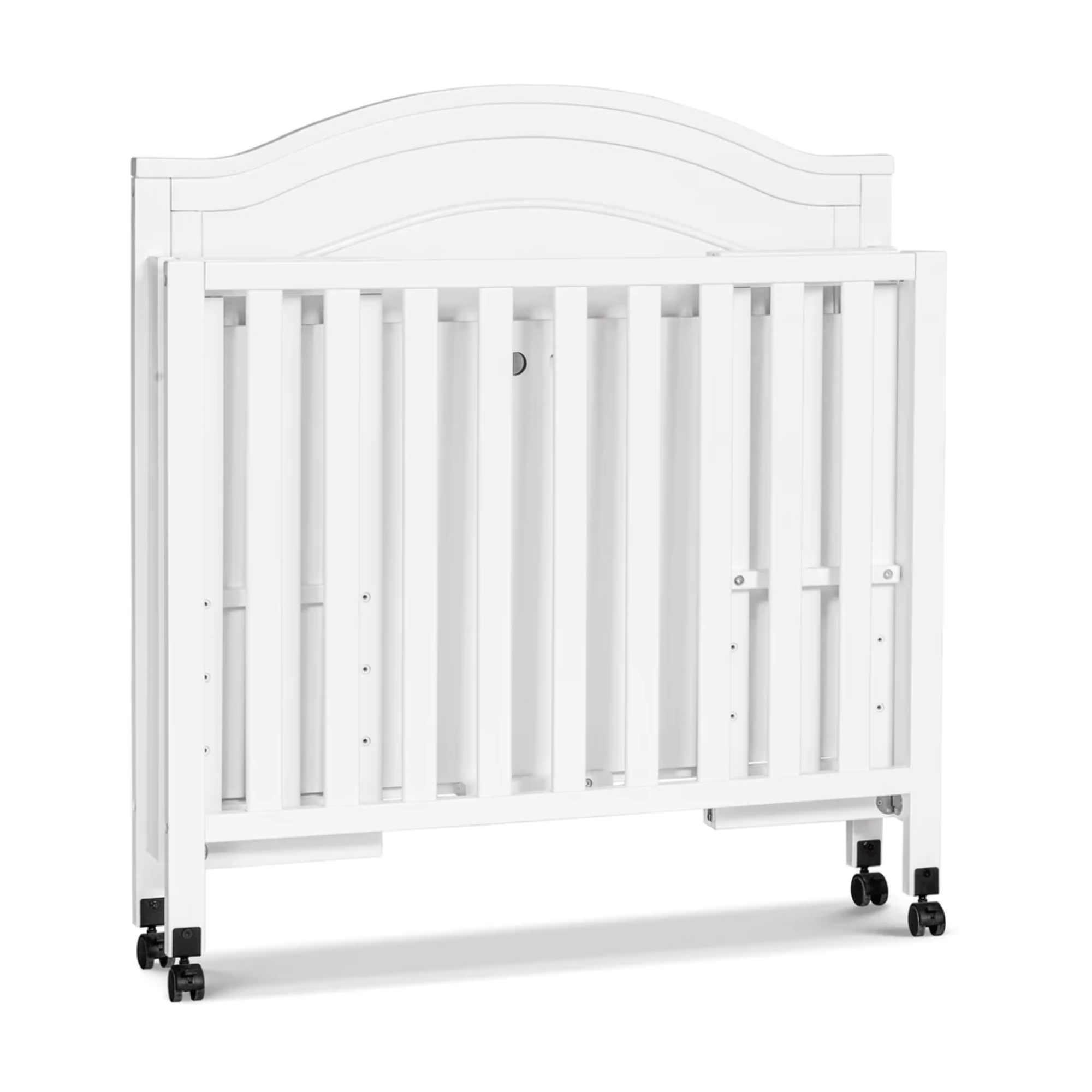 DAVINCI Charlie Folding Portable 3-in-1 Mini Crib - White